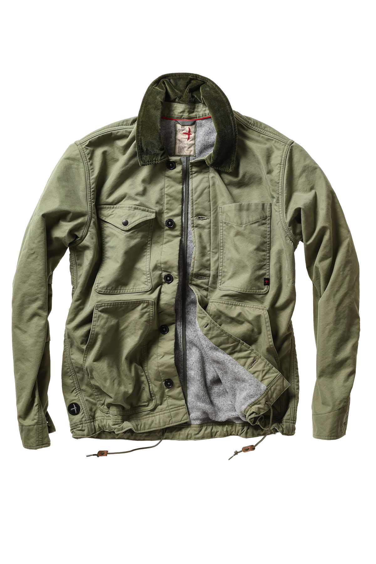 Relwen Pile-Lined Chore Coat in Palm Green