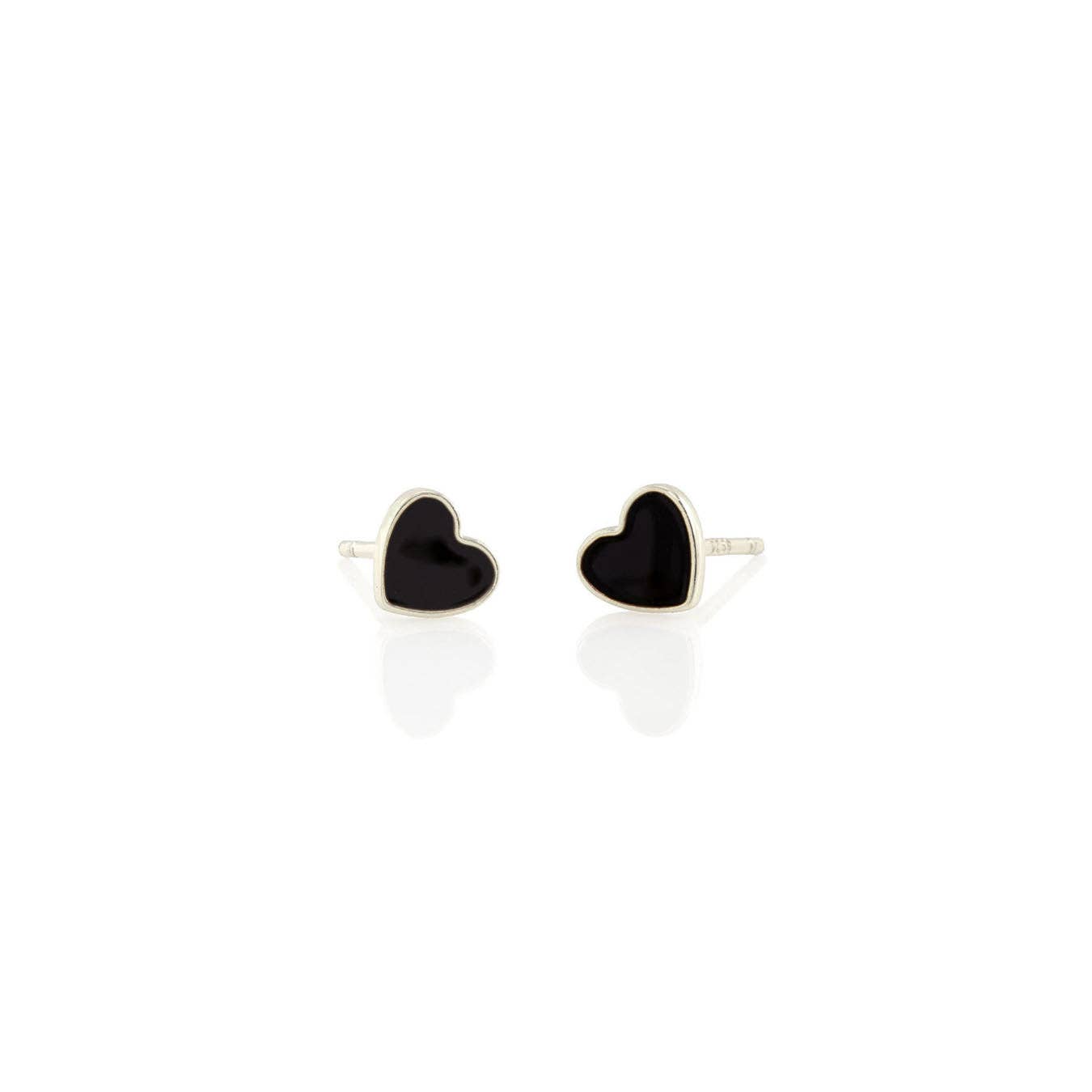Petite Heart Enamel Stud Earrings