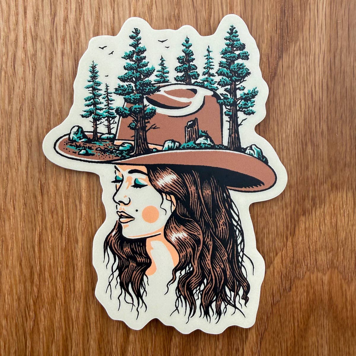 Forest Woman 4 Inch Matte Vinyl Sticker