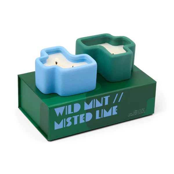 Paddywax Wild Mint / Misted Lime Jigsaw Candles
