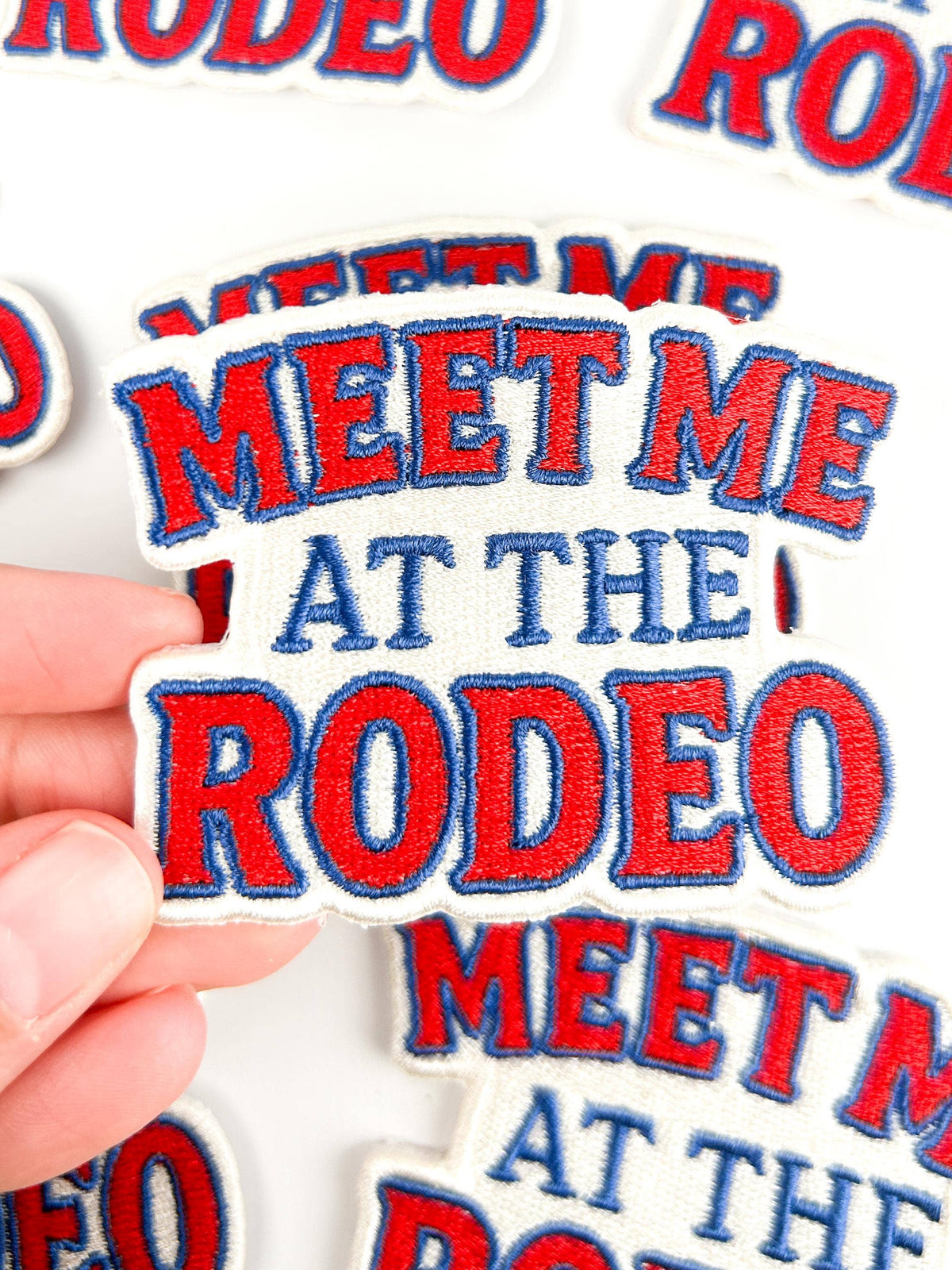 Meet Me at the Rodeo Patch Embroidered Iron-On Patch Cowboy