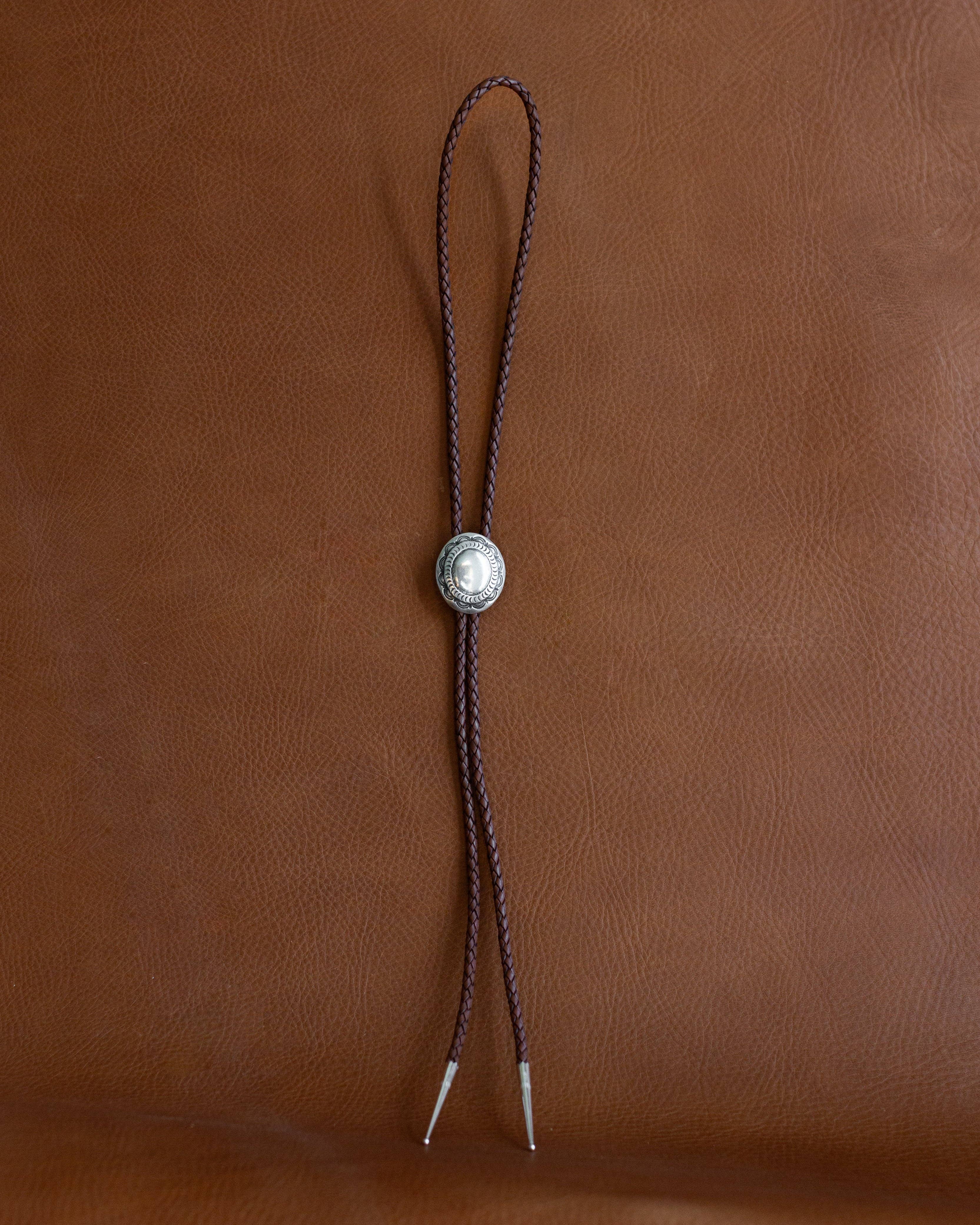 STERLING SILVER BOLO TIE WITH TIPS
