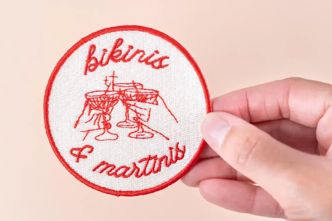 Bikinis and Martinis Iron-On Patch Bachelorette Party, Bars