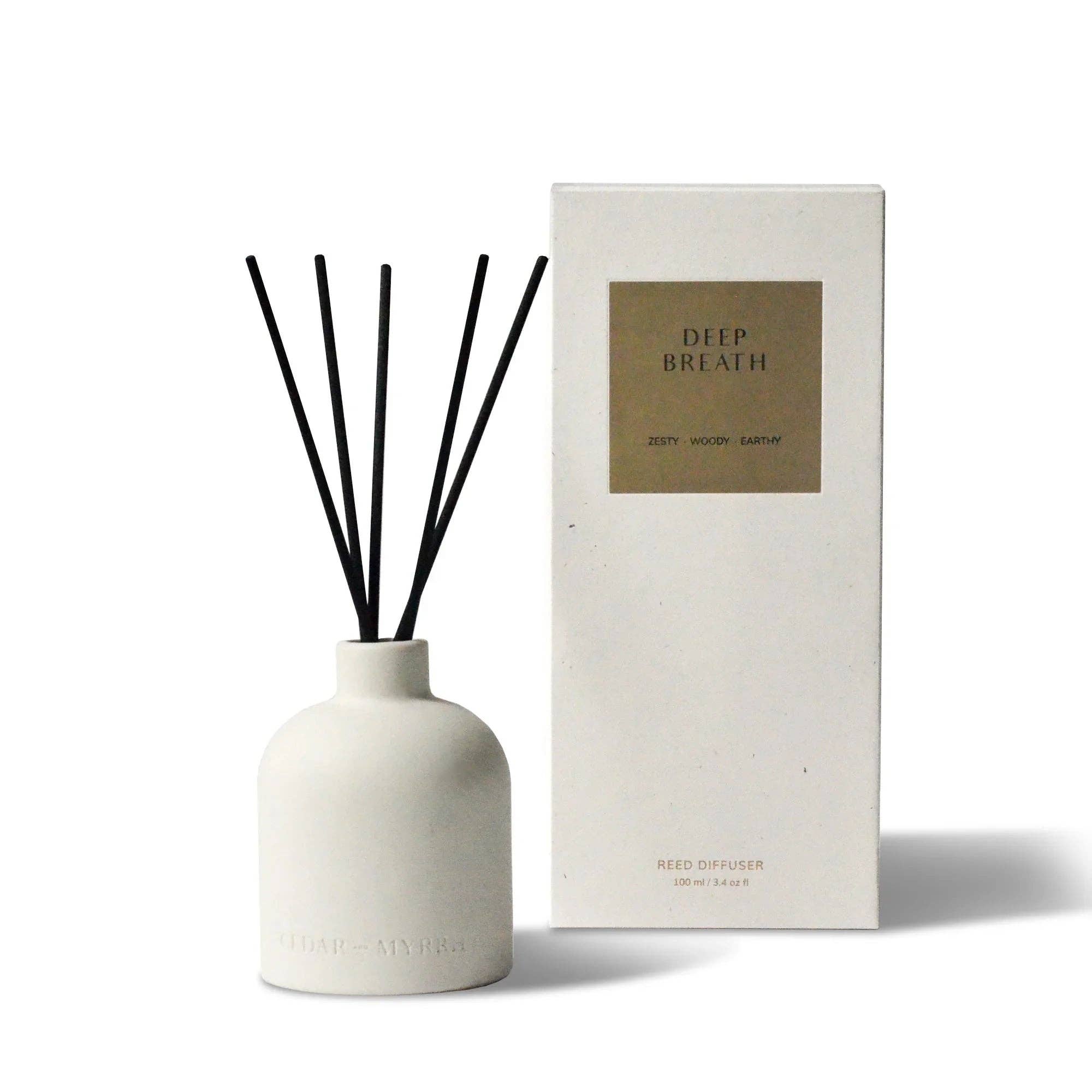 Cedar and Myrrh- Deep Breath Reed Diffuser