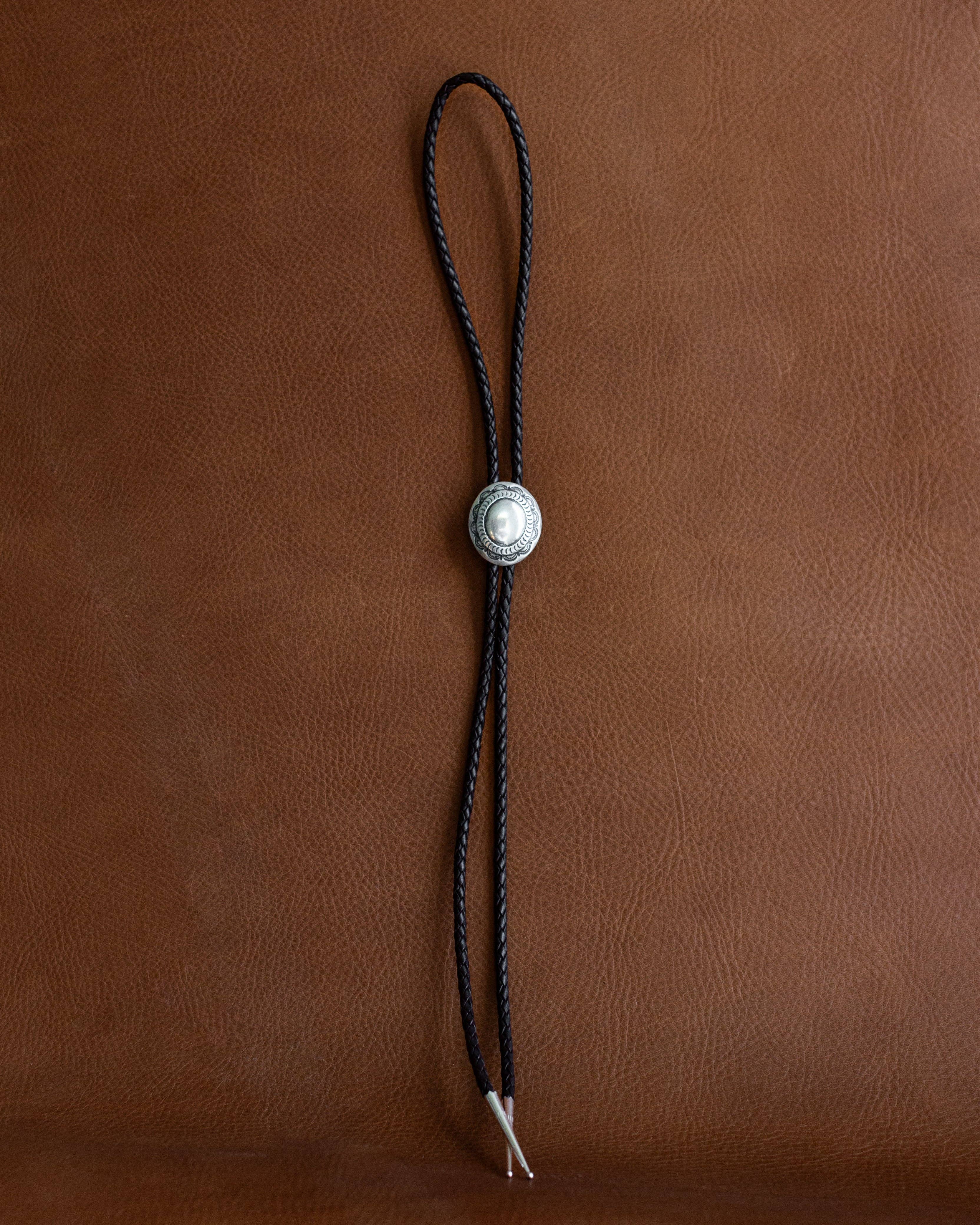 STERLING SILVER BOLO TIE WITH TIPS