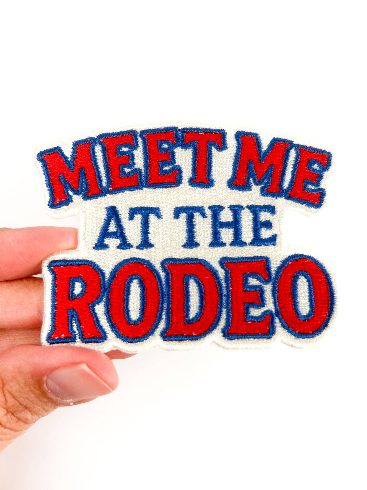 Meet Me at the Rodeo Patch Embroidered Iron-On Patch Cowboy