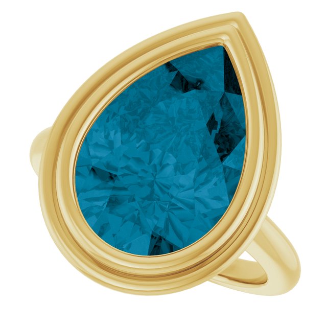 Teardrop London Blue Topaz Cocktail Ring