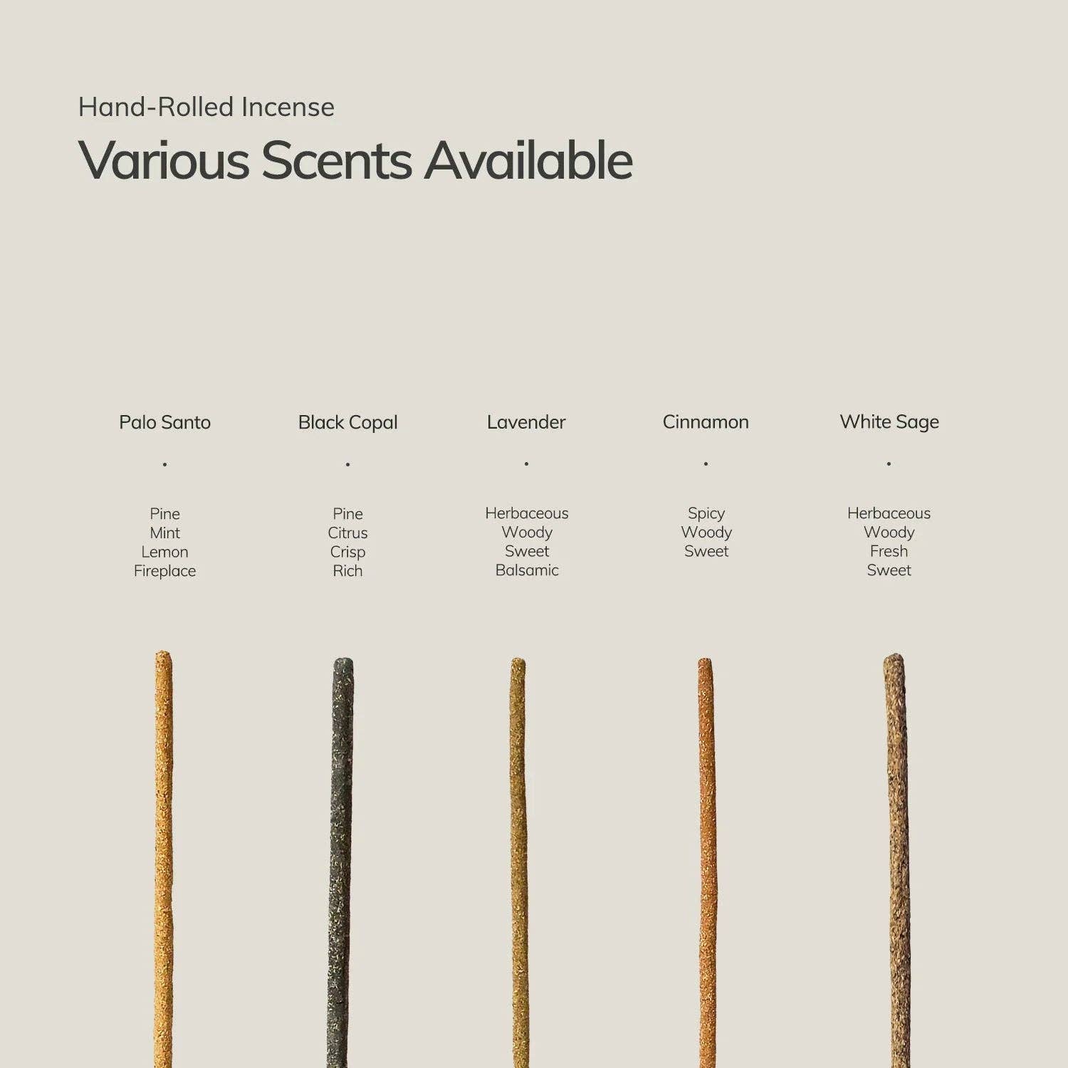 Cedar and Myrrh- Black Copal Incense Sticks – 7 Hand-Rolled Sticks from Peru