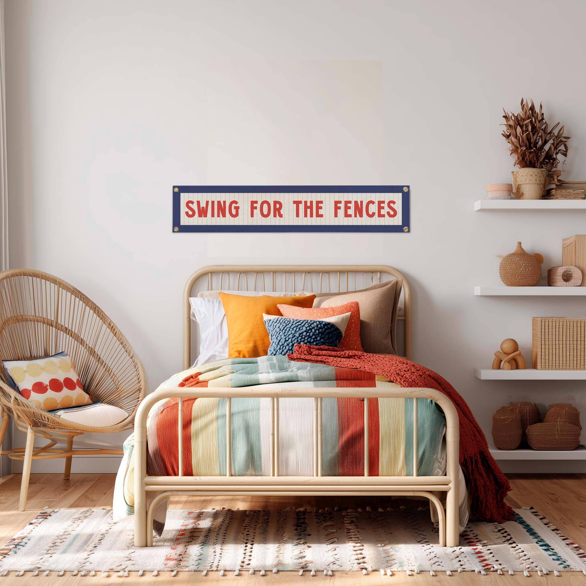 Swing For The Fences Felt Sign Banner