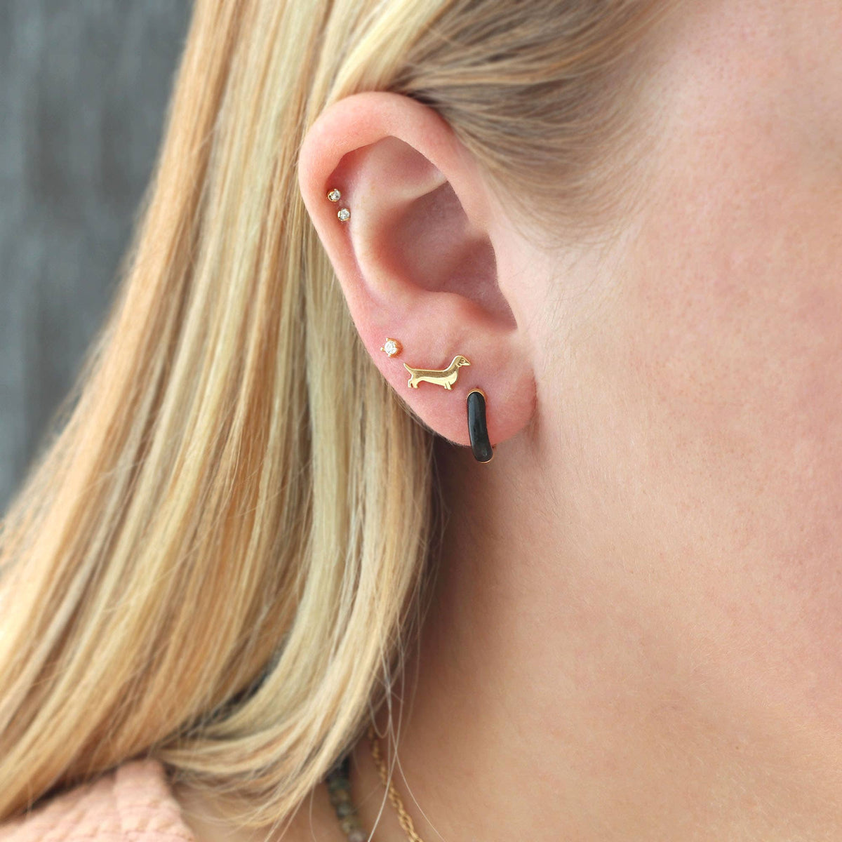 Enamel Huggie Hoop Earrings 18K Gold Vermeil | Sterling Silver 12mm Hoops Multiple Colors Hinge Closure Nickel Free Hypoallergenic Ships from CA
