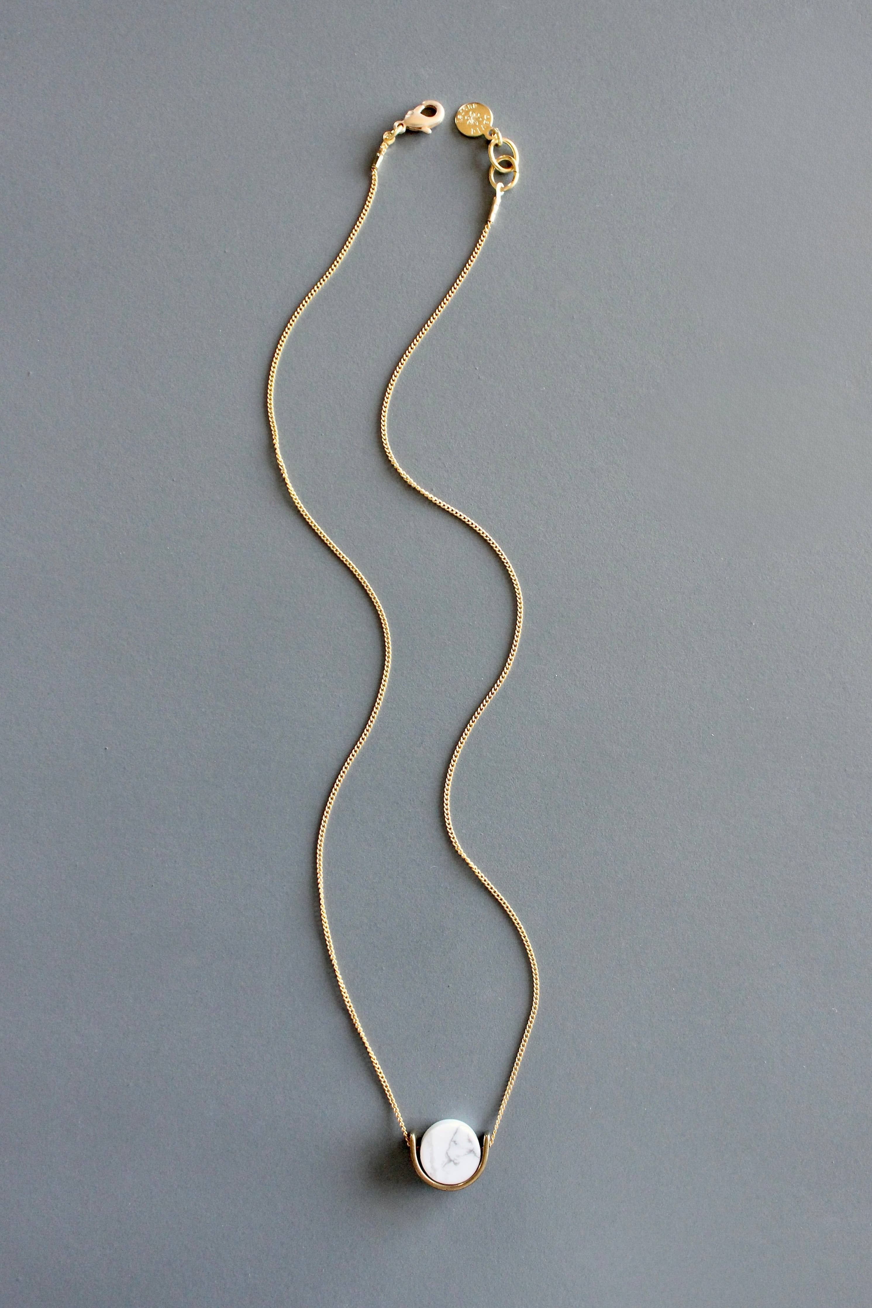 Howlite Mini Geometric Necklace