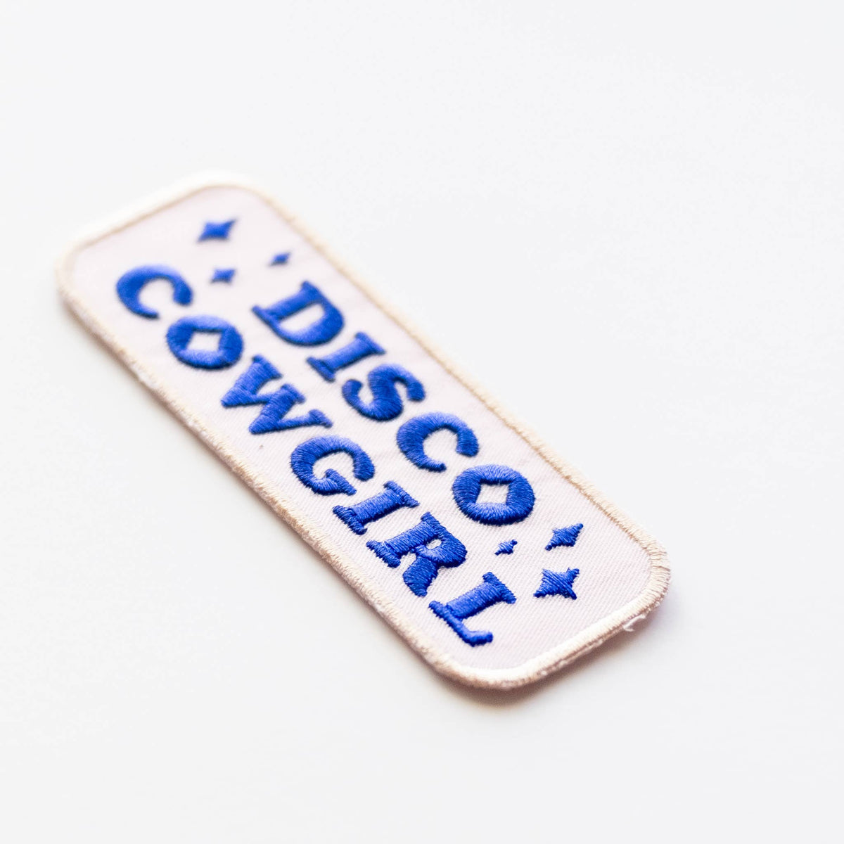 Disco Cowgirl Embroidered Iron on Patch