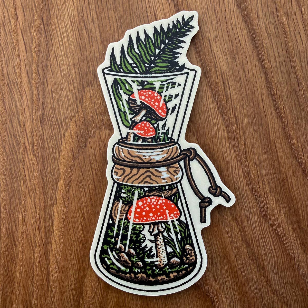 Chemex Mushrooms 4 Inch Matte Vinyl Sticker