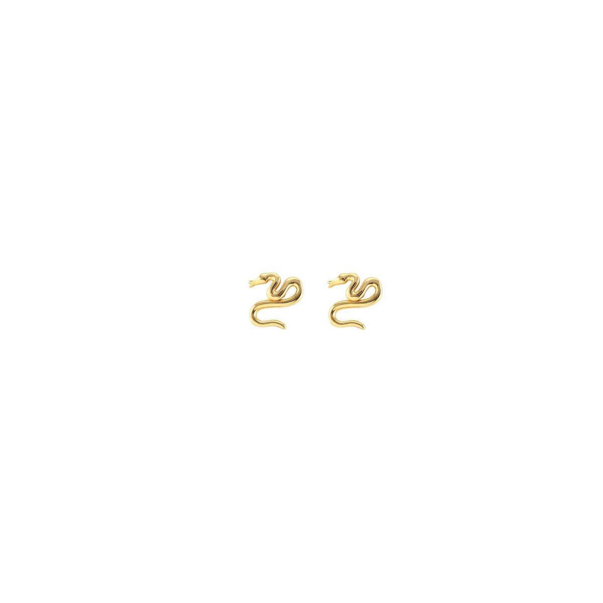 Kris Nations- Tiny Snake Stud Earrings 18K Gold Vermeil | Sterling Silver Nickel Free Hypoallergenic Ships from CA