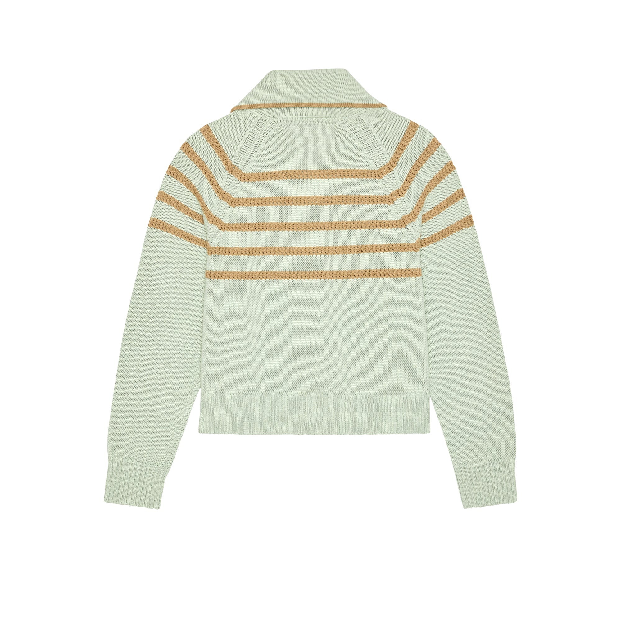 THE SCHOLAR CARDIGAN W/ CROCHET STRIPES
