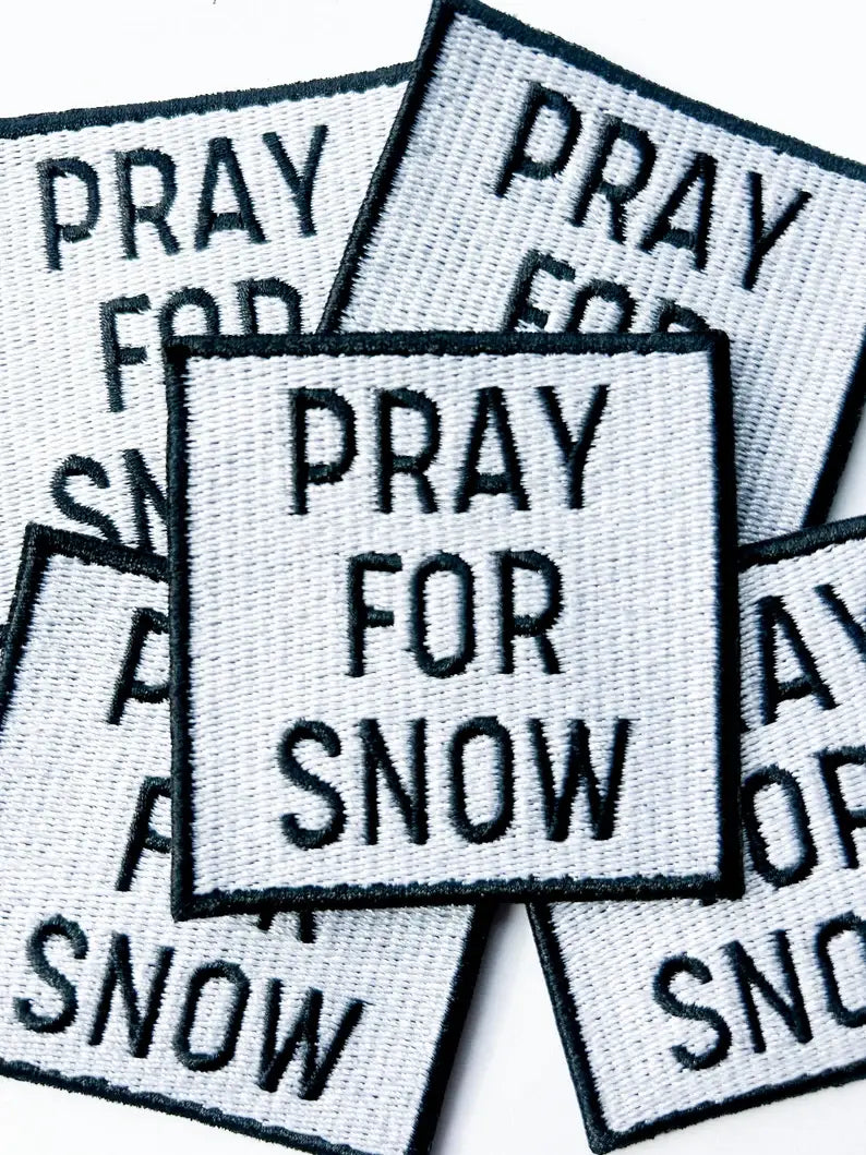 Pray for Snow Embroidered Iron-On Patch for Hat & Clothing