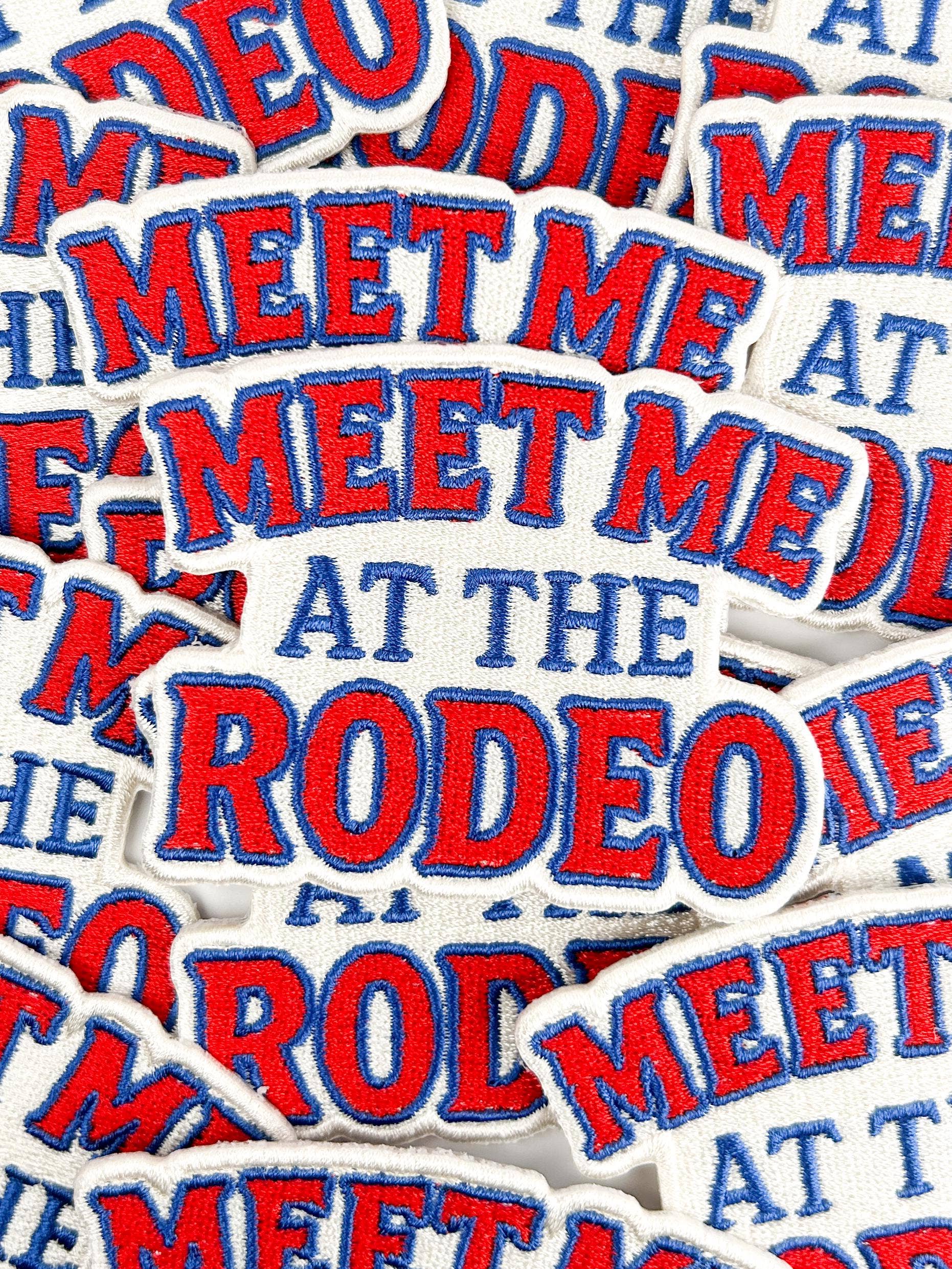 Meet Me at the Rodeo Patch Embroidered Iron-On Patch Cowboy