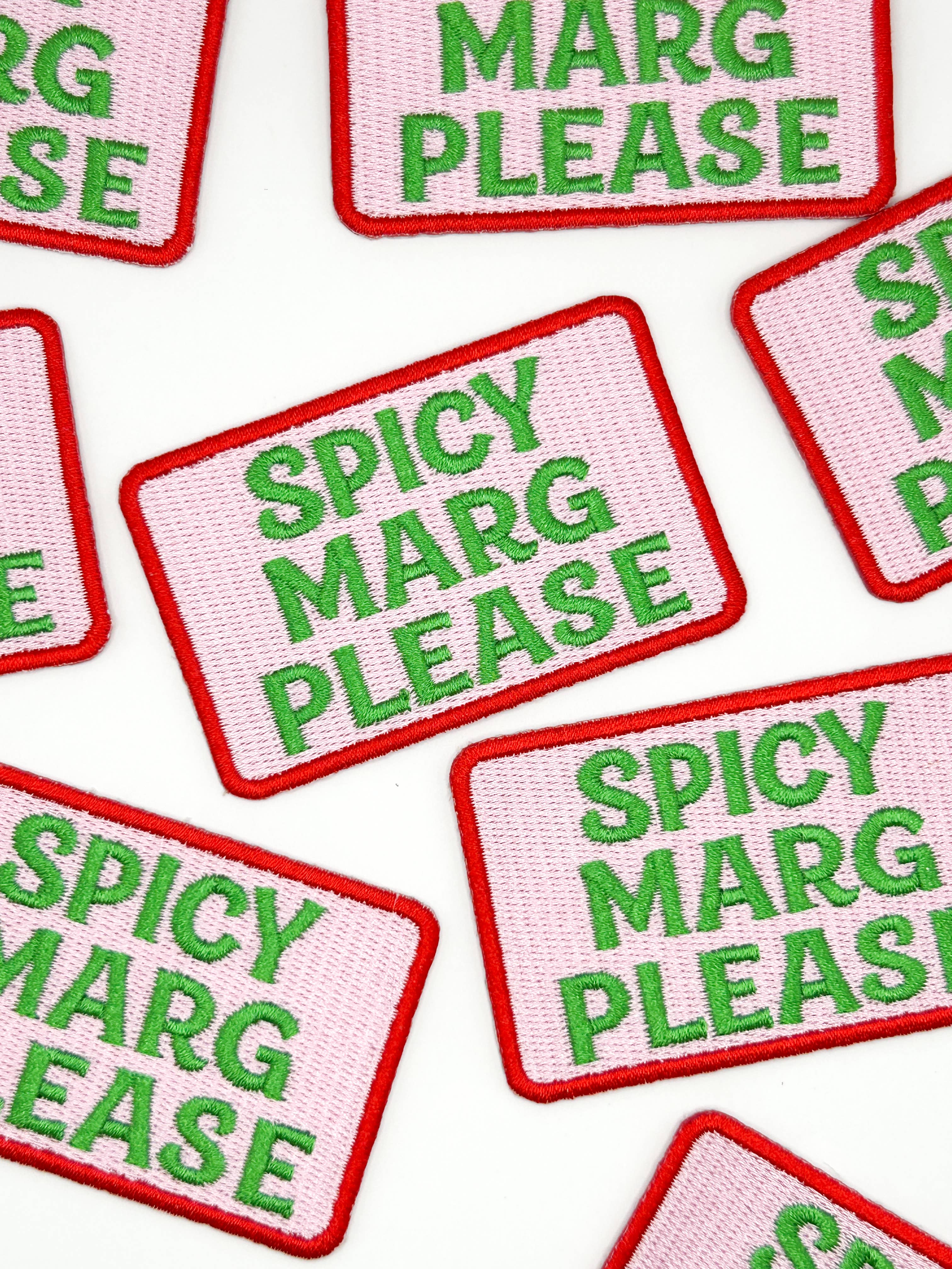 Spicy Marg Please Embroidered Patch – Margarita, Cocktail