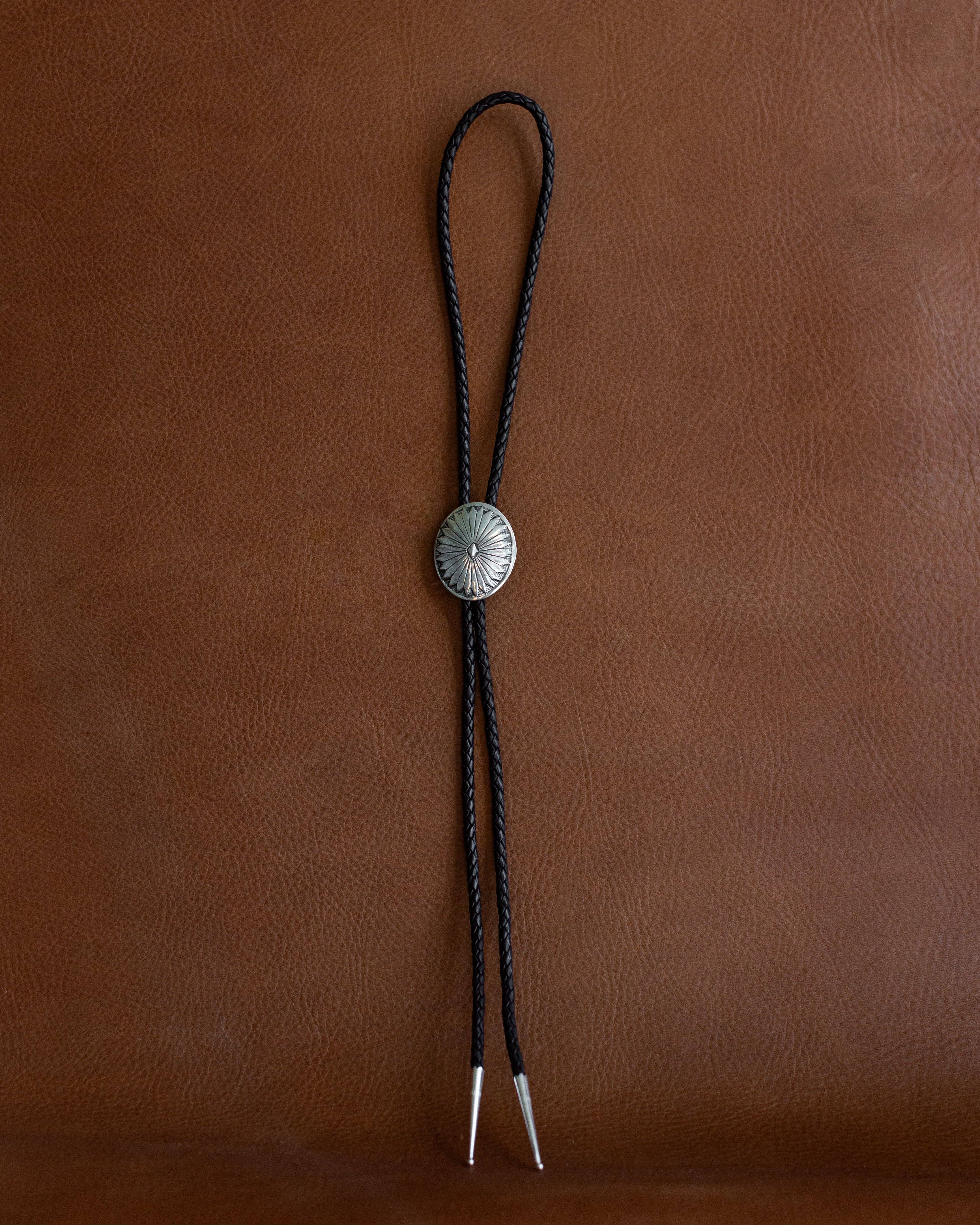 STERLING SILVER BOLO TIE WITH TIPS
