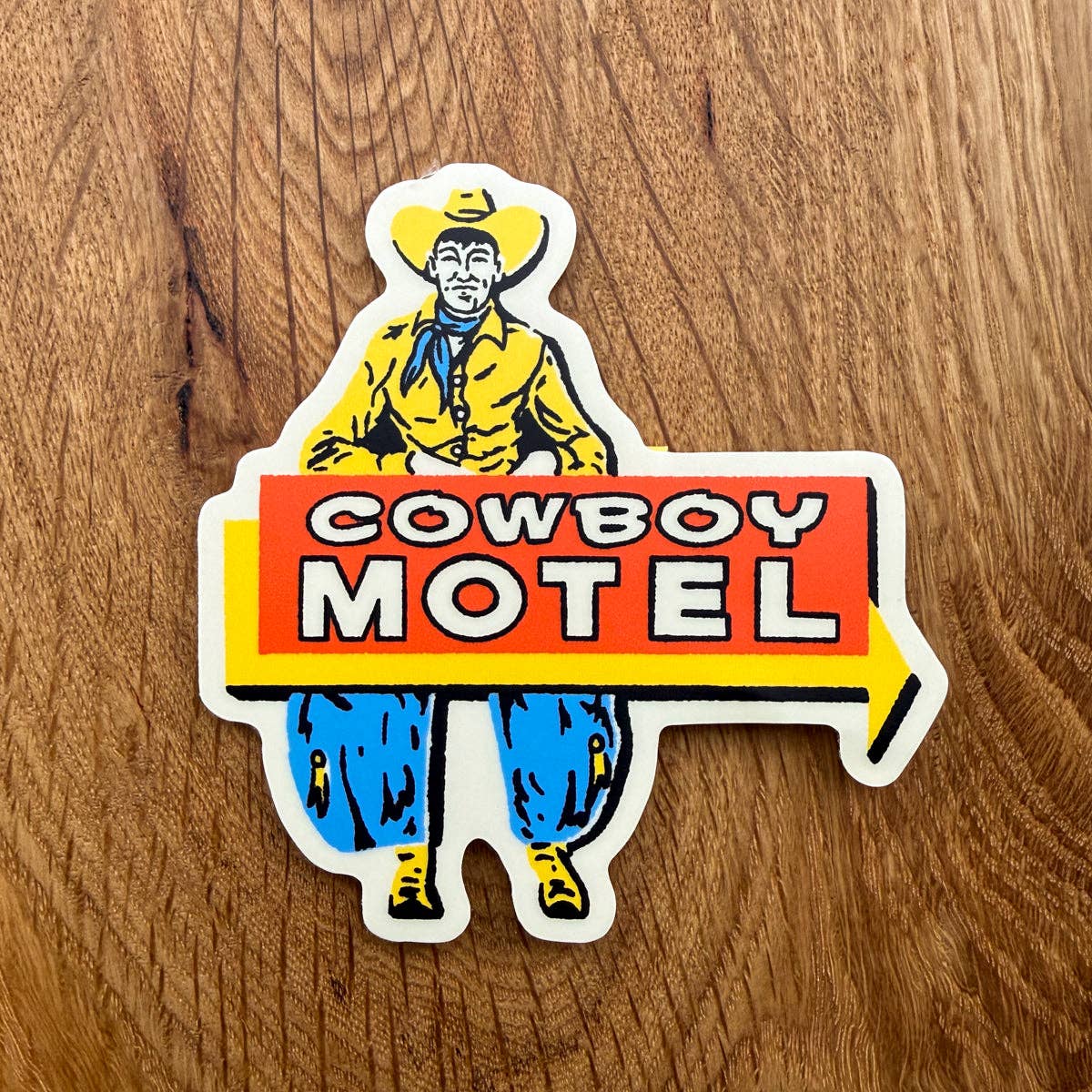 Cowboy Motel 3 Inch Matte Vinyl Sticker