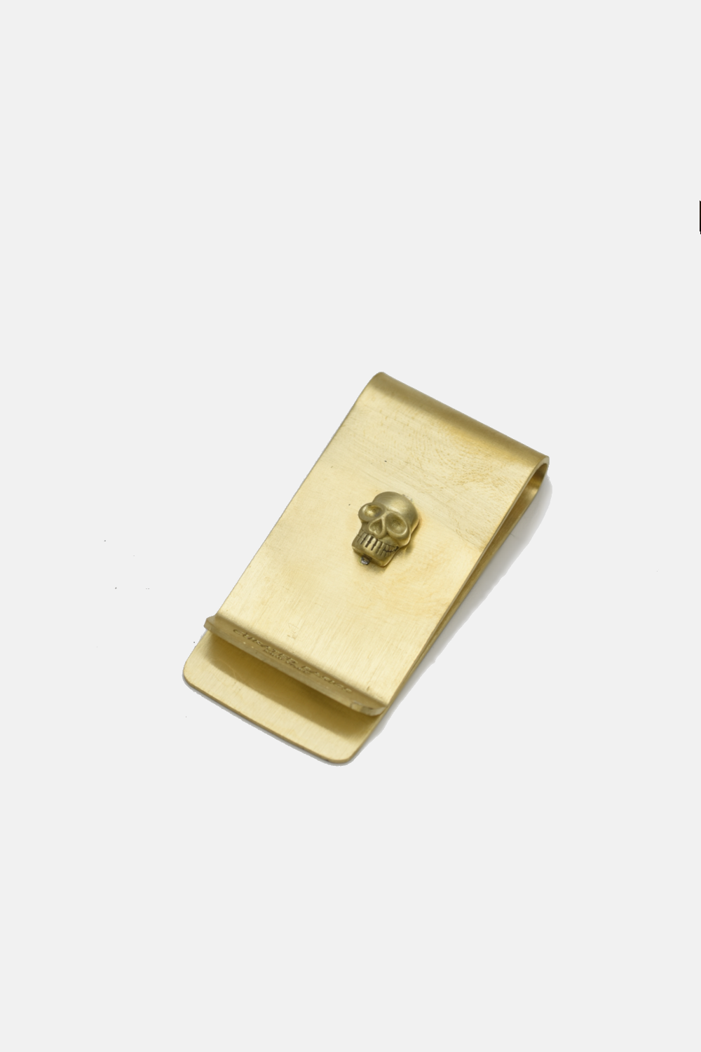 Skull brass money clip