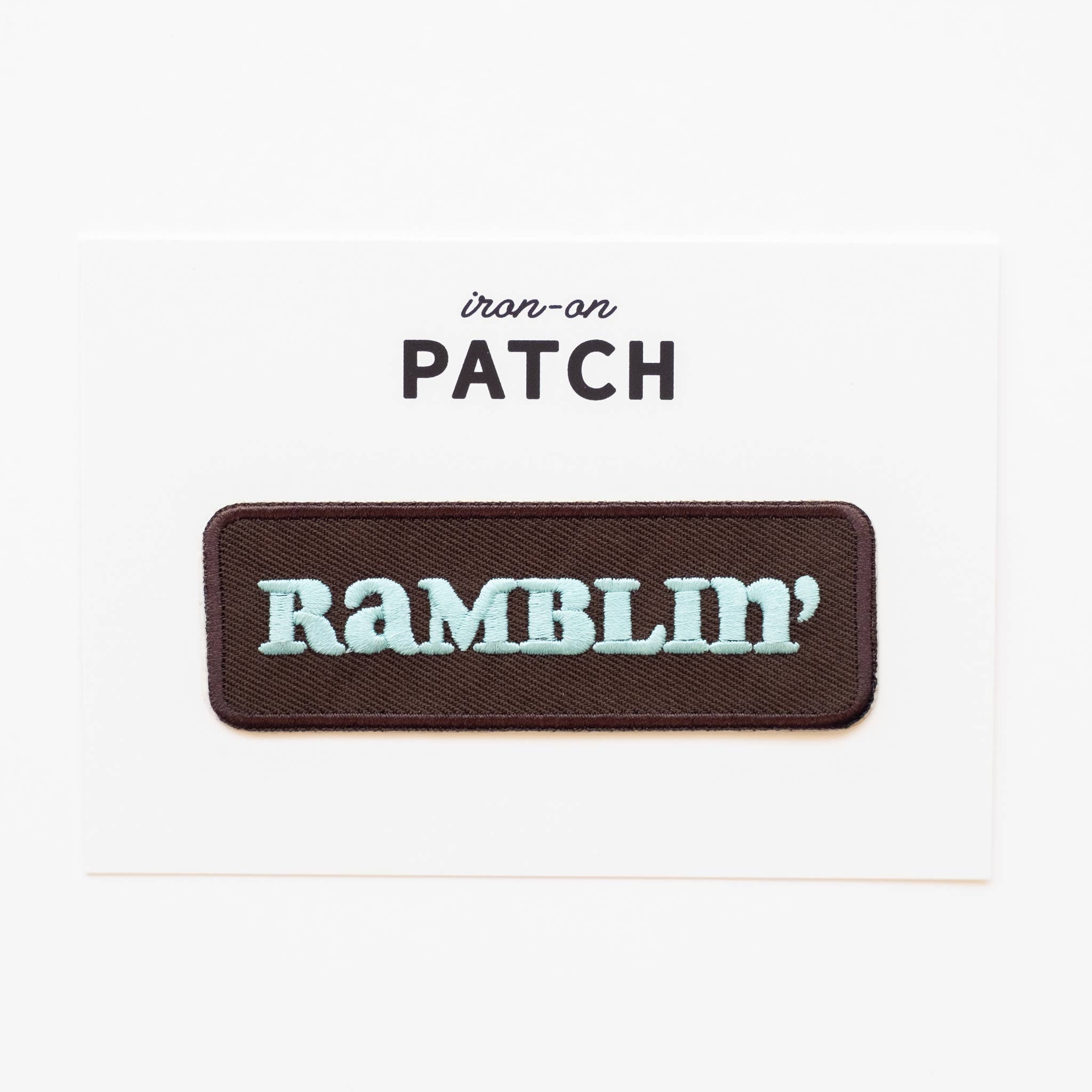 Ramblin' Embroidered Iron on Patch - Western