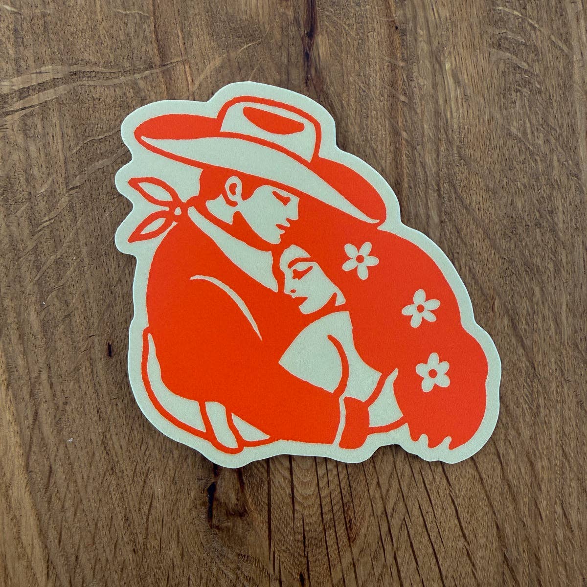 Everlasting Arms (Warm Red/Sand) 3 Matte Vinyl Sticker