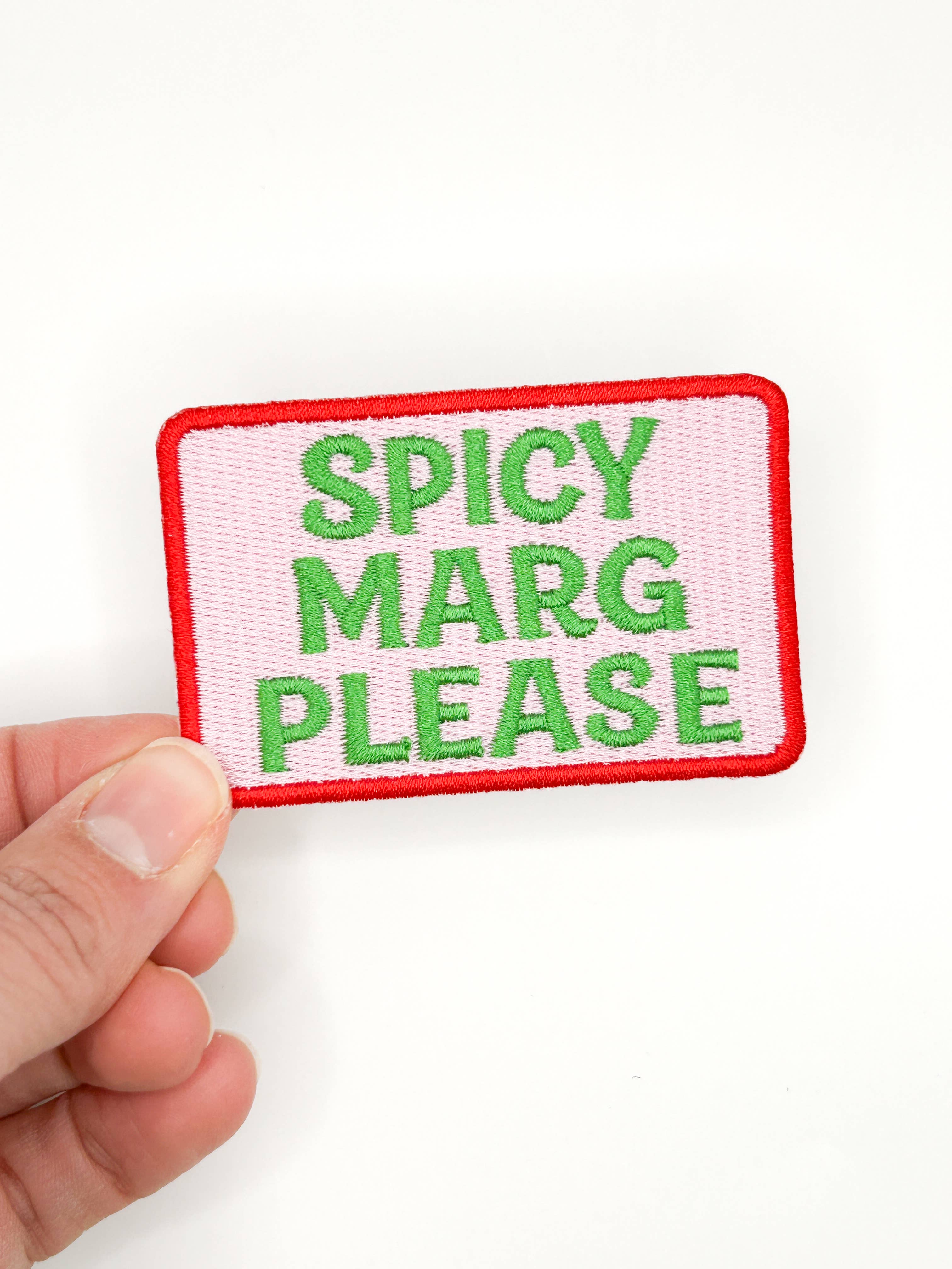 Spicy Marg Please Embroidered Patch – Margarita, Cocktail