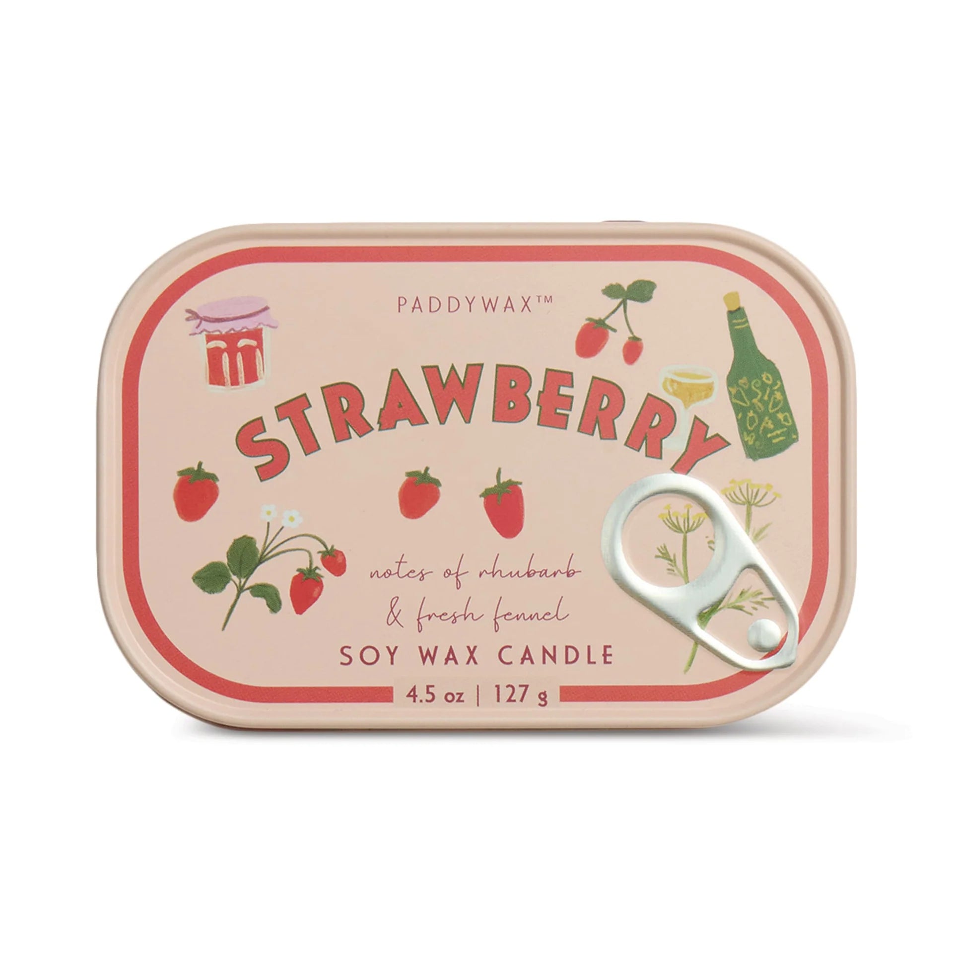 Paddywax Strawberry Soy Wax Candle 4.5 oz