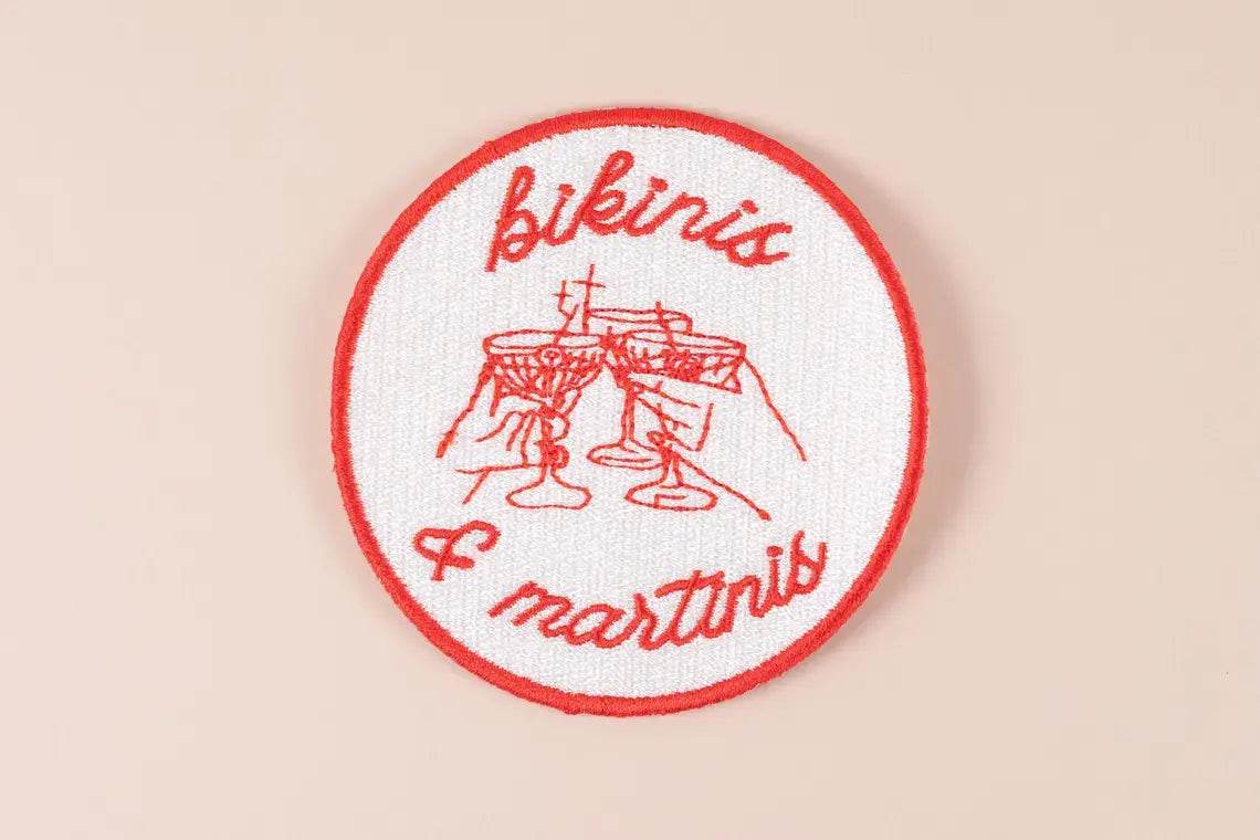 Bikinis and Martinis Iron-On Patch Bachelorette Party, Bars