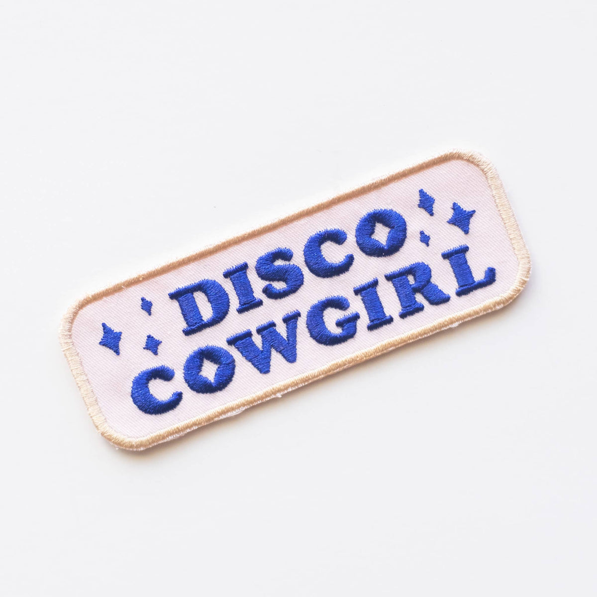 Disco Cowgirl Embroidered Iron on Patch