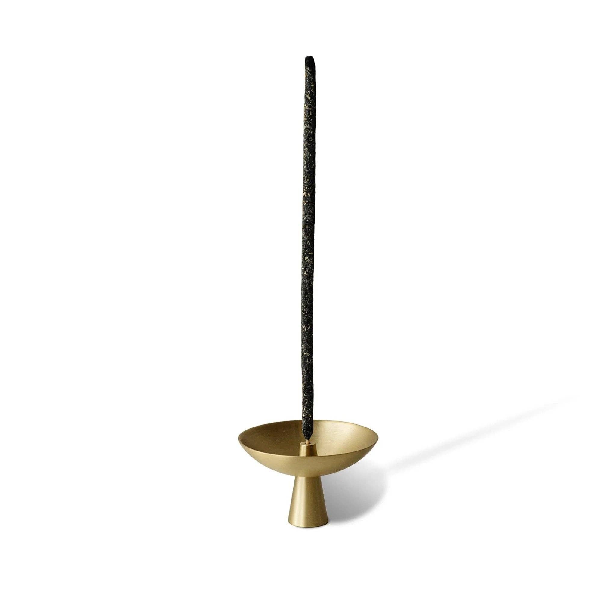 Cedar and Myrrh- Brass Incense Holder with Ash Catcher