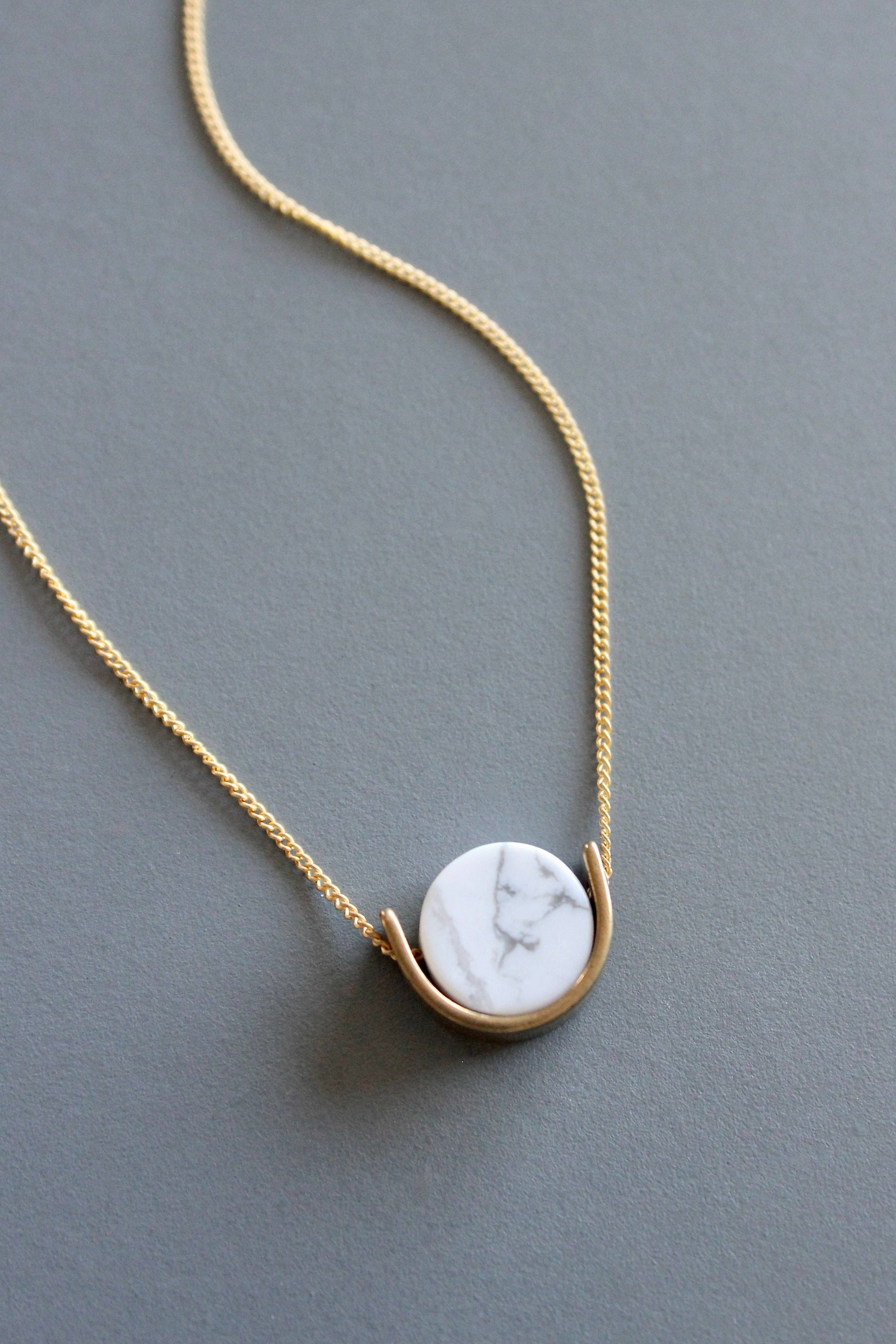 Howlite Mini Geometric Necklace