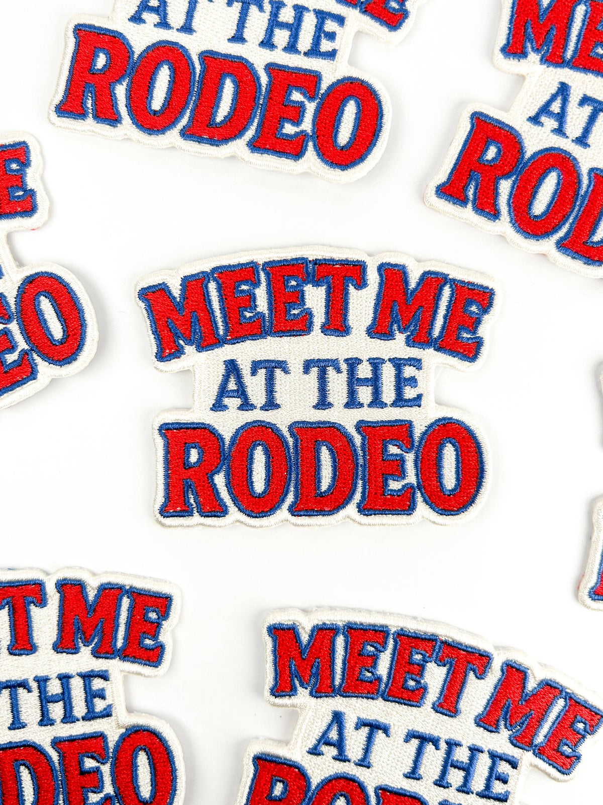 Meet Me at the Rodeo Patch Embroidered Iron-On Patch Cowboy