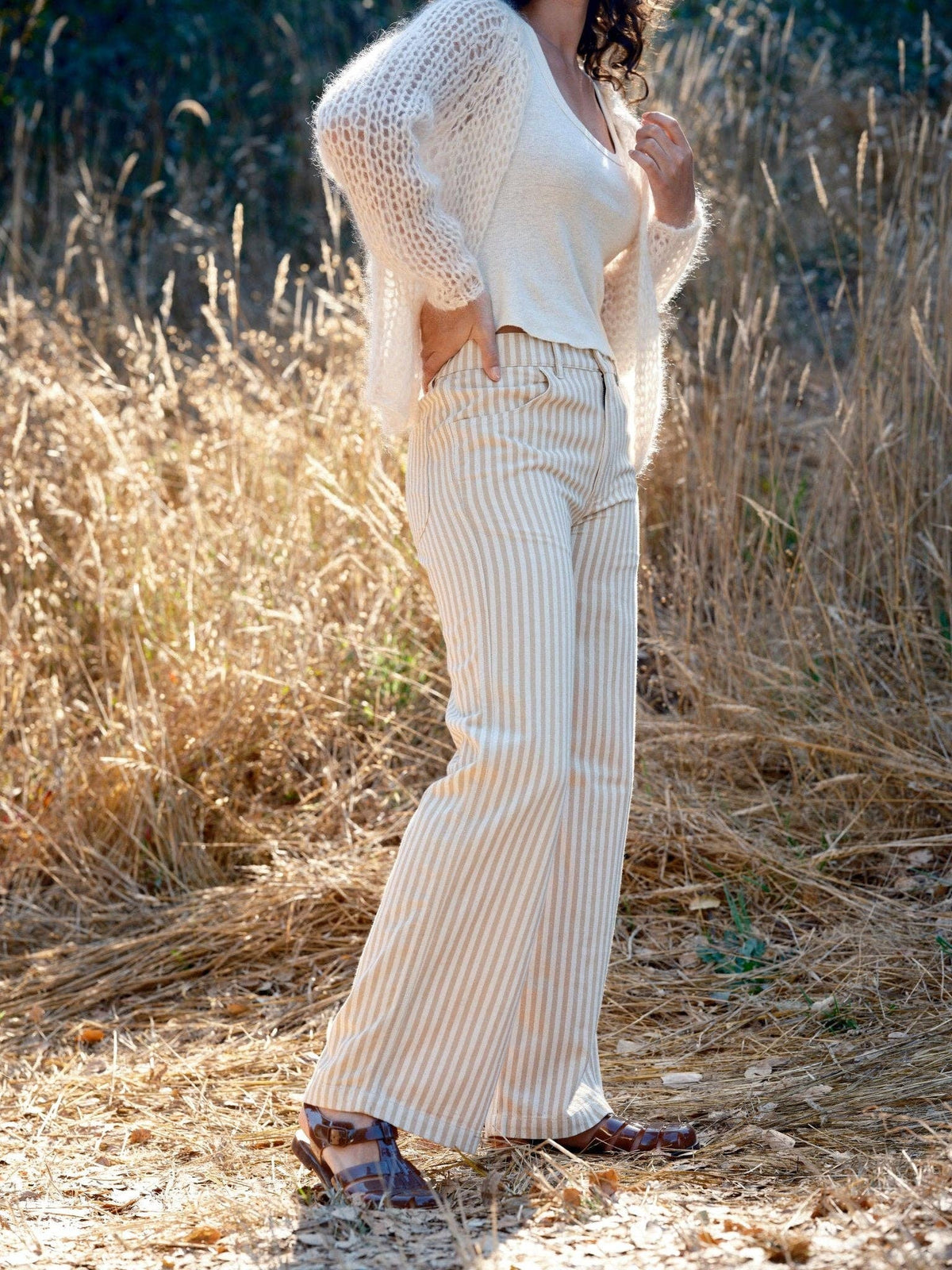 Mollusk- Parker Pants in Tan Stripe