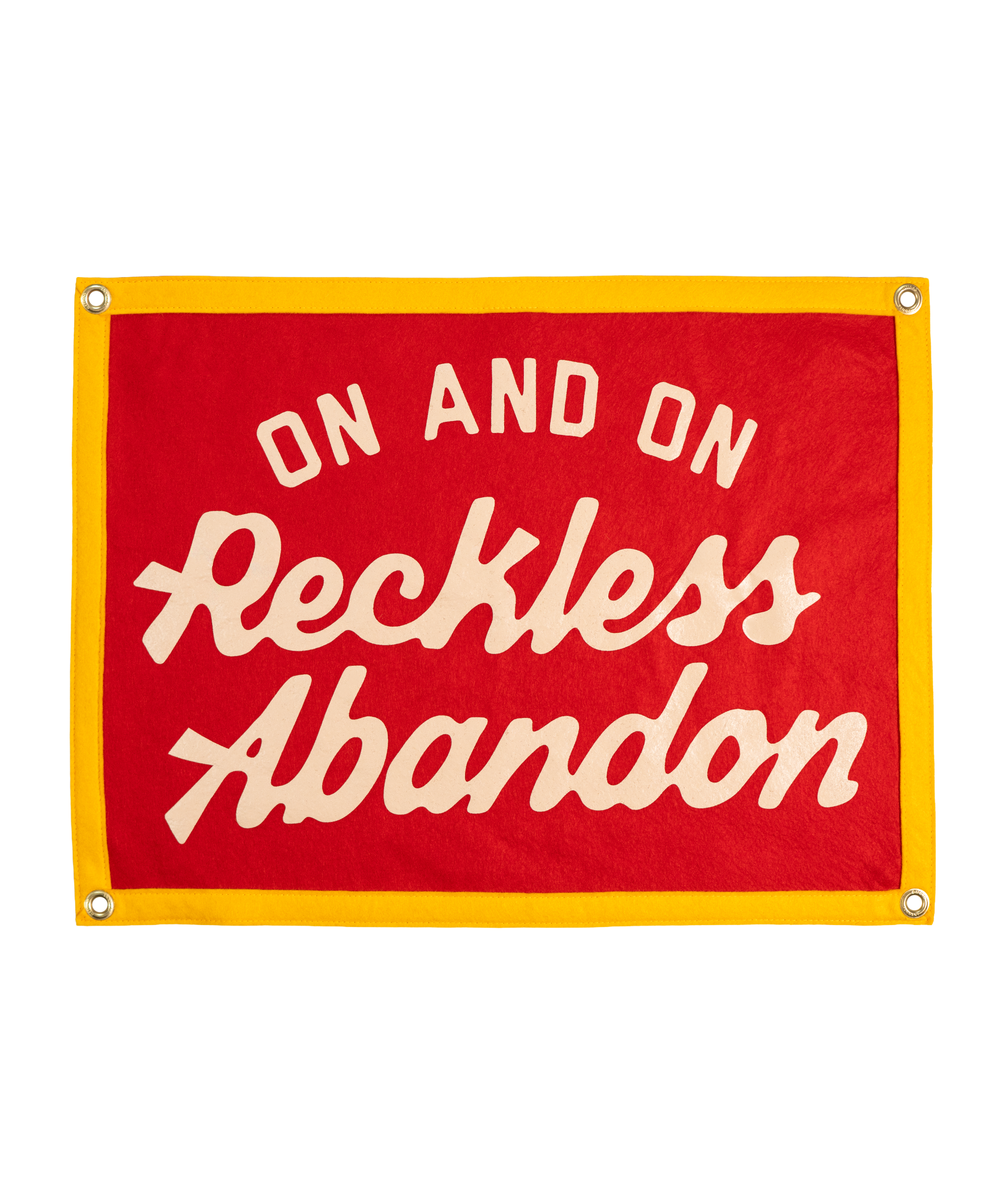 On And On Reckless Abandon Camp Flag • blink-182 x Oxford Pennant