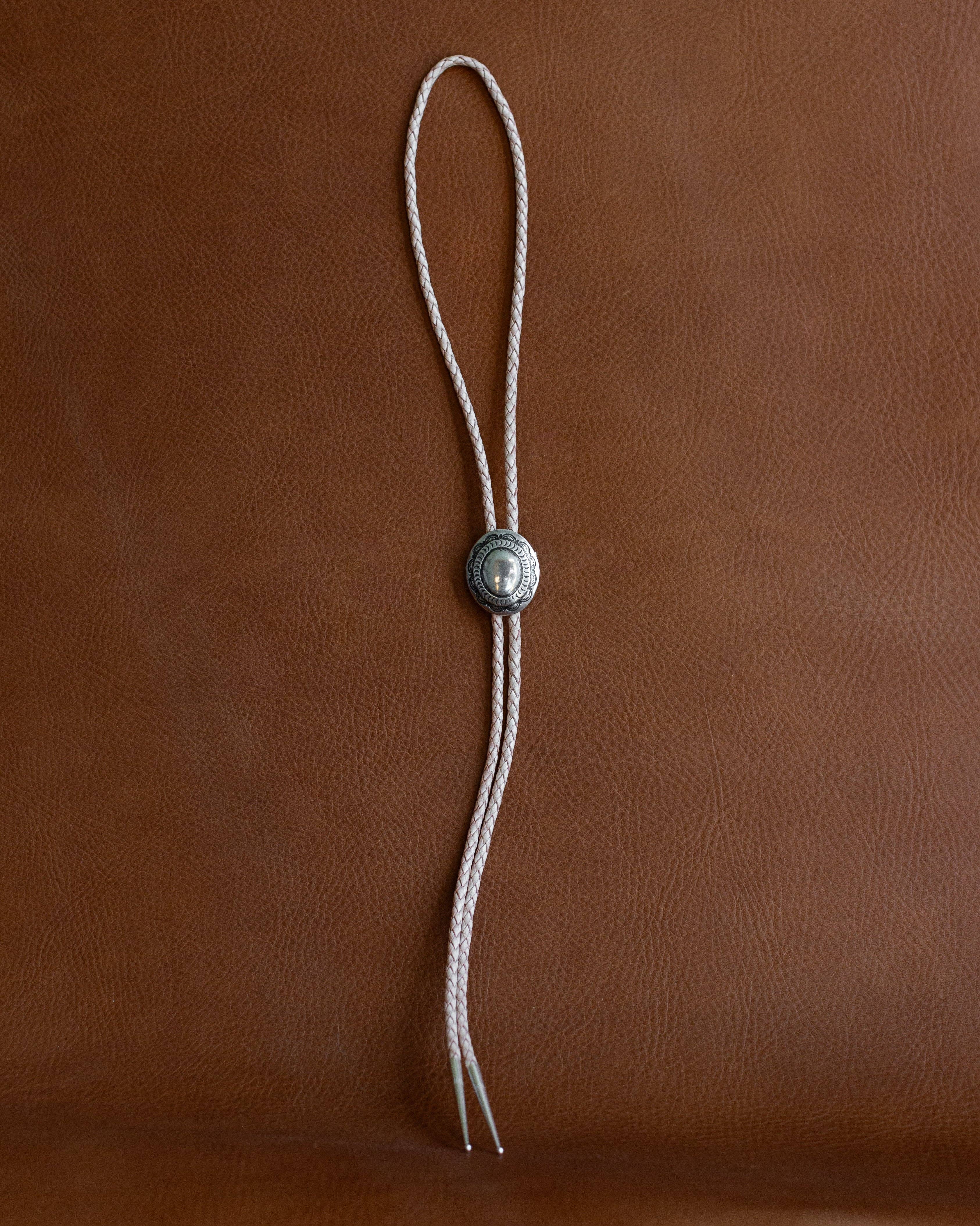 STERLING SILVER BOLO TIE WITH TIPS