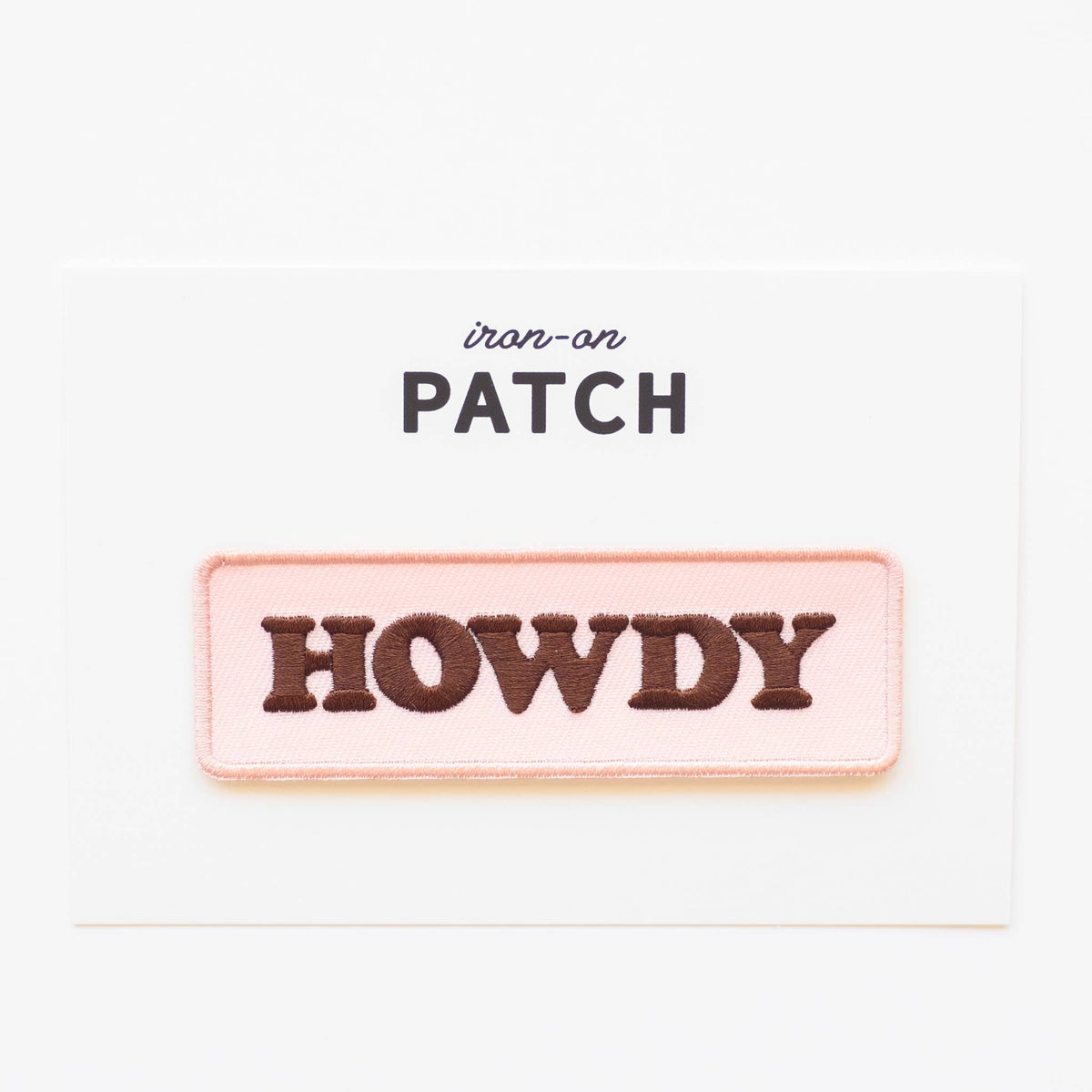 Howdy Embroidered Iron on Patch - Western Cowgirl