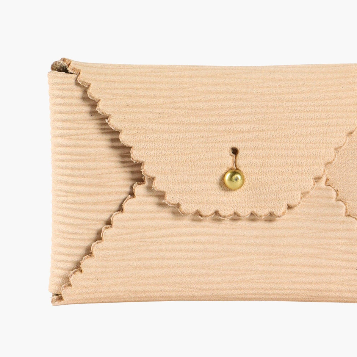 IMMODEST COTTON- Scallop Wallet | Undyed Italian Leather