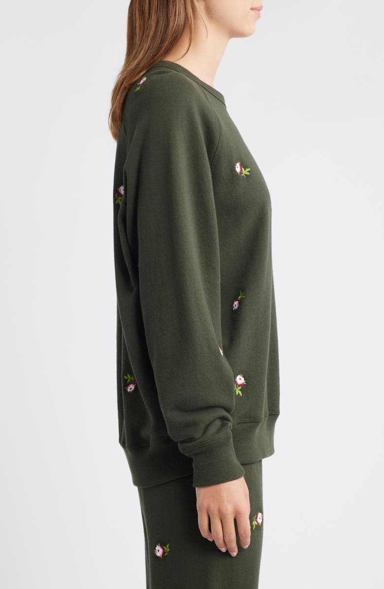 The Great - The College Sweatshirt w/ Embroidered Roses