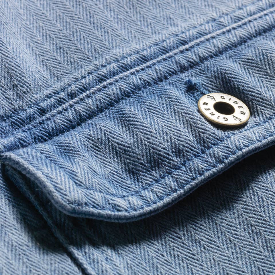 GINEW-Barn Jacket Indigo Herringbone