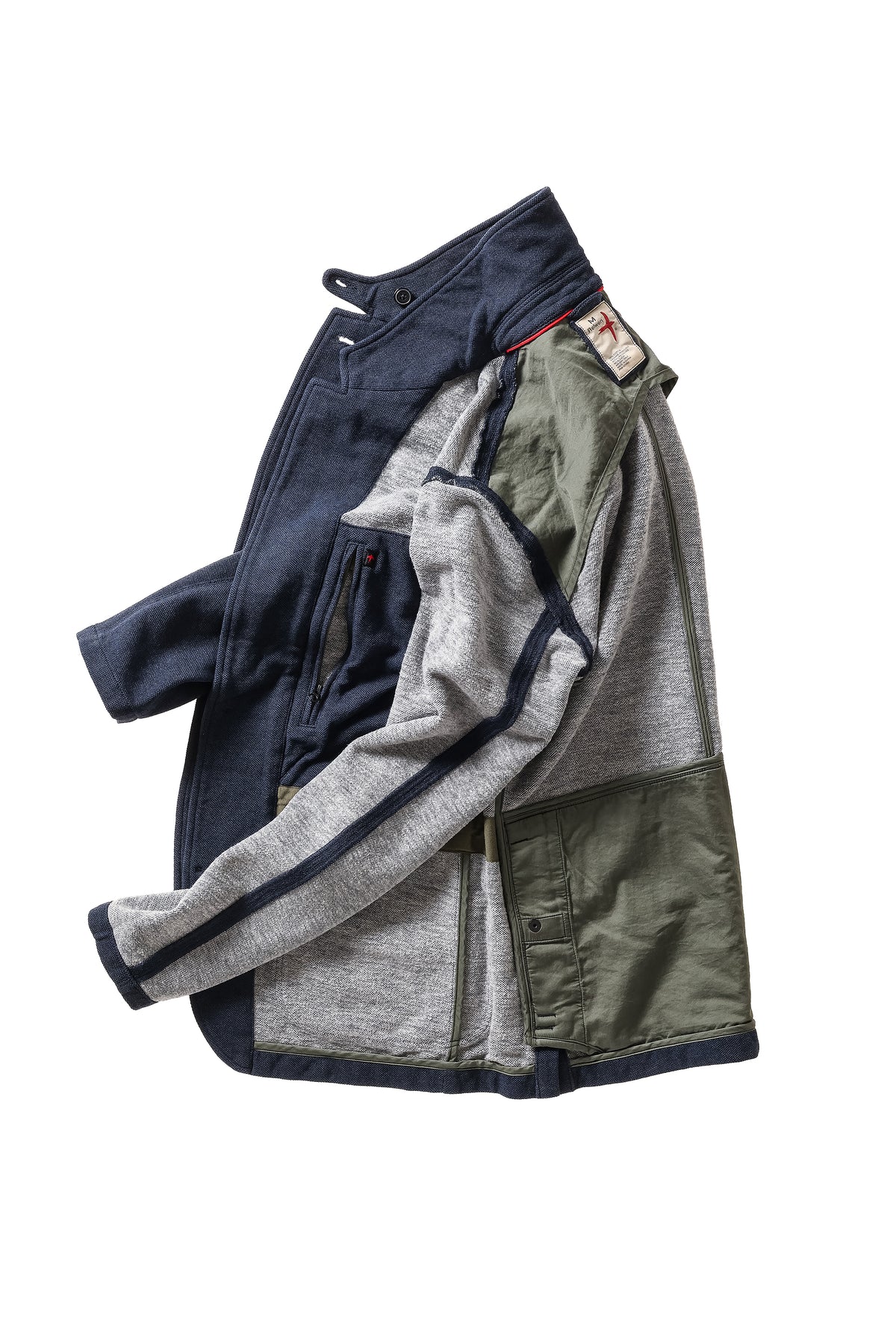 Relwen Pique Trap Blazer in Navy Heather — alternate view