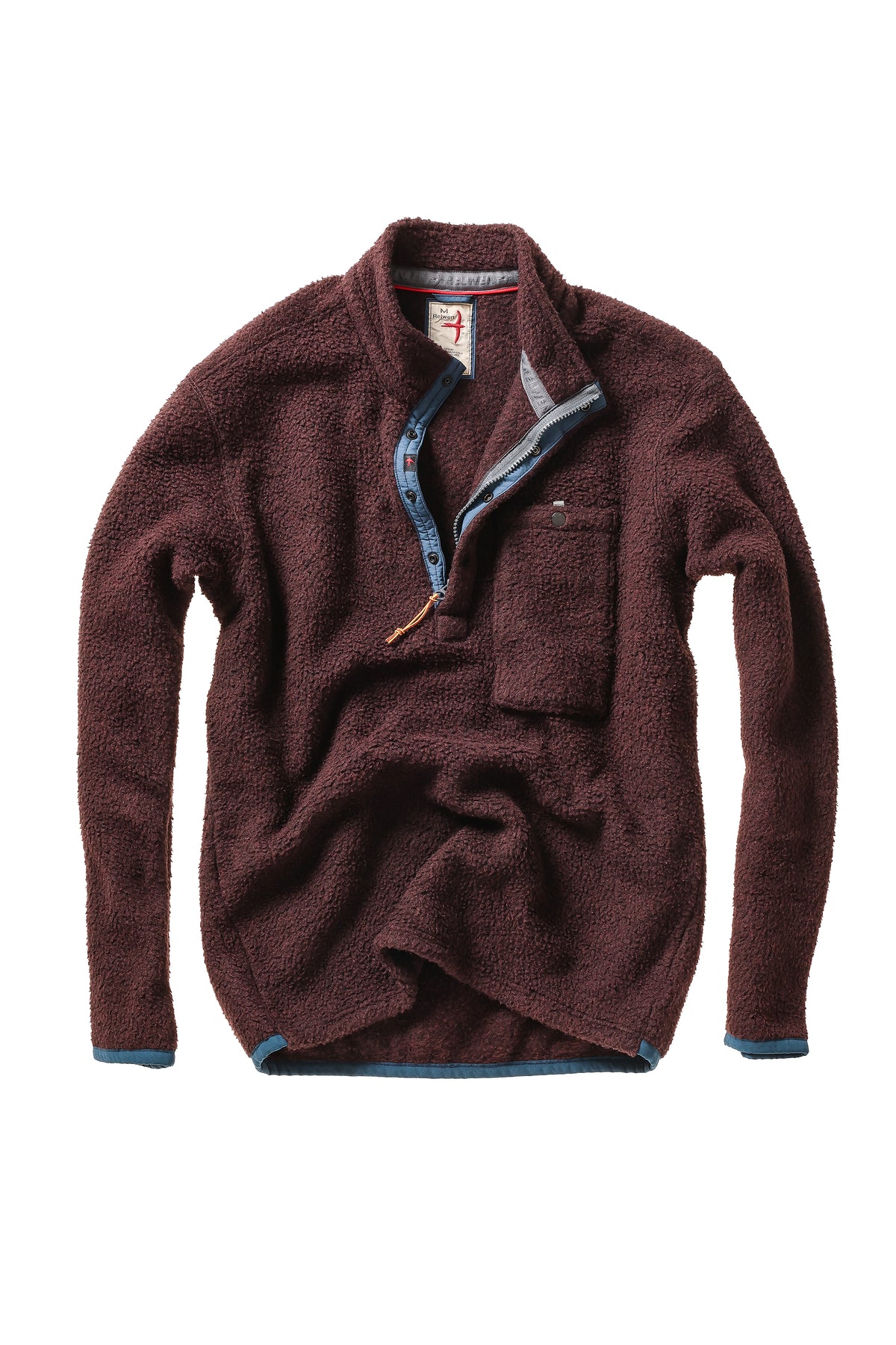 Relwen Wooly Shag Snap-Zip in Blackberry Marl — front view