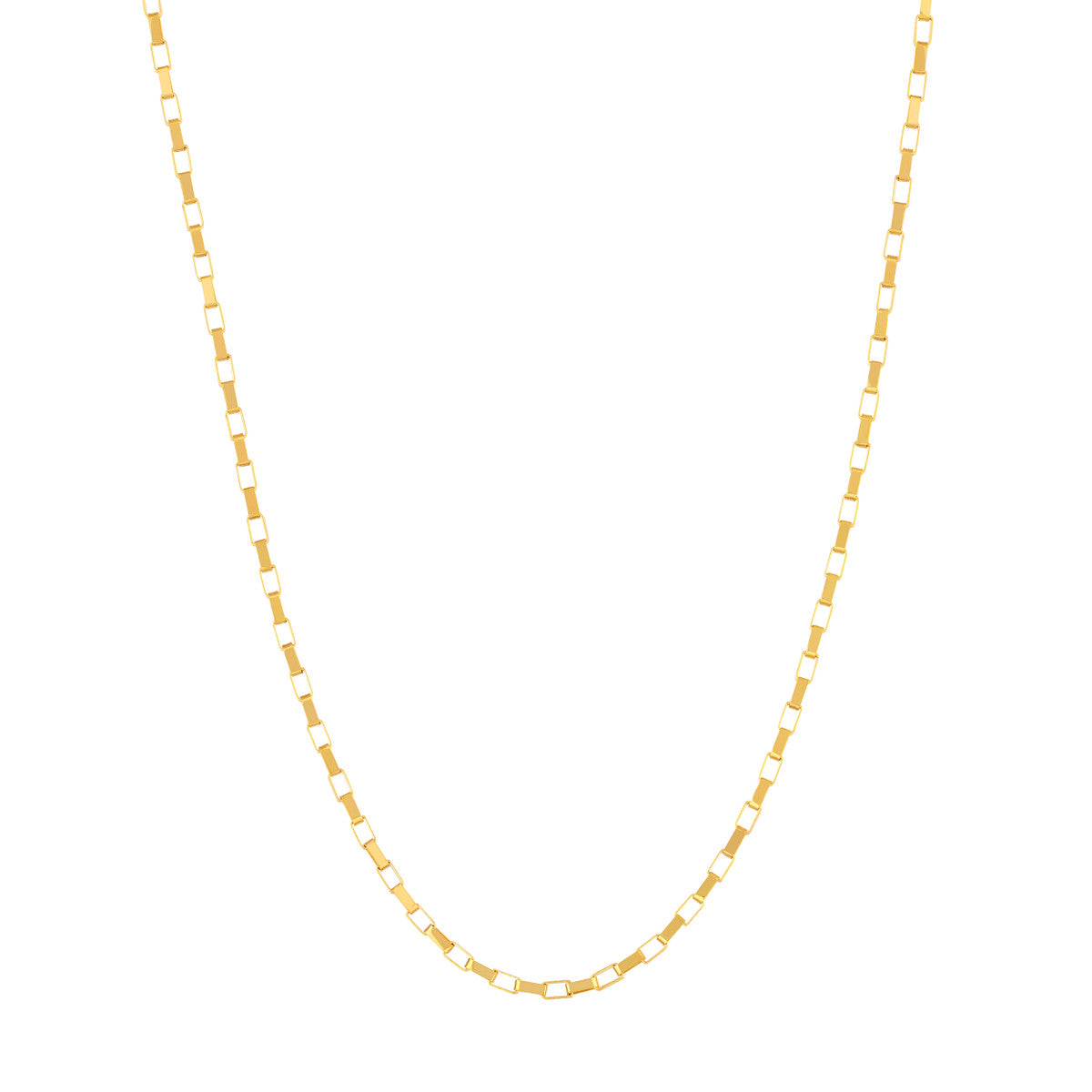 Elongated Box Chain Necklace - 20in