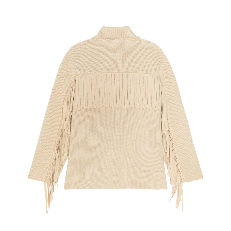 THE WESTERN FRINGE SWEATER JACKET