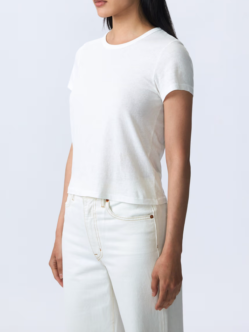 SLVRLAKE- Baby Tee- Natural White