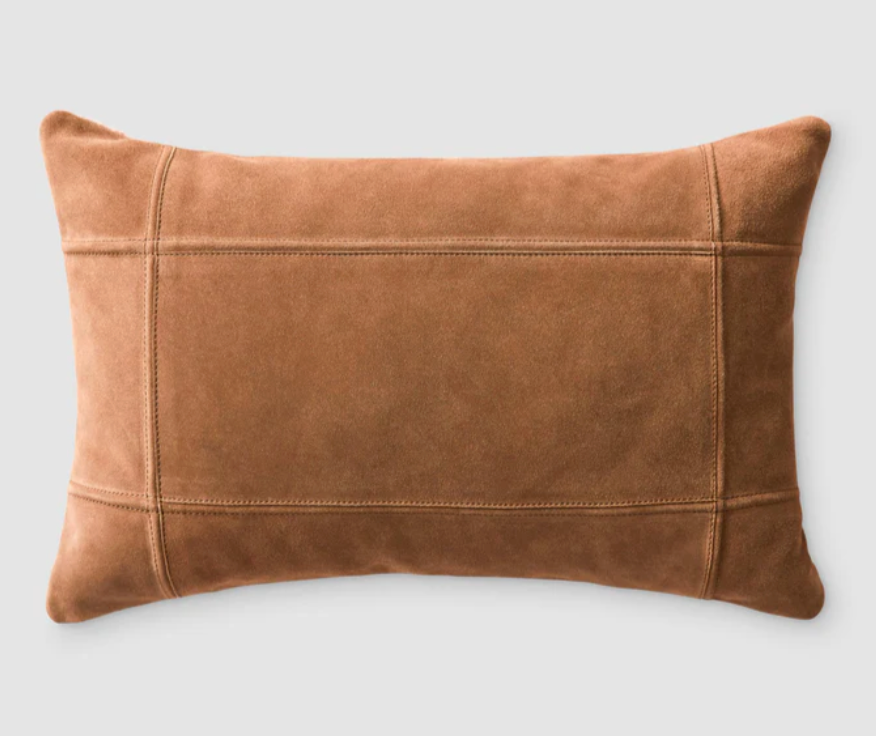 The Citizenry-Ghama Suede Lumbar Pillow 12" x 20"
