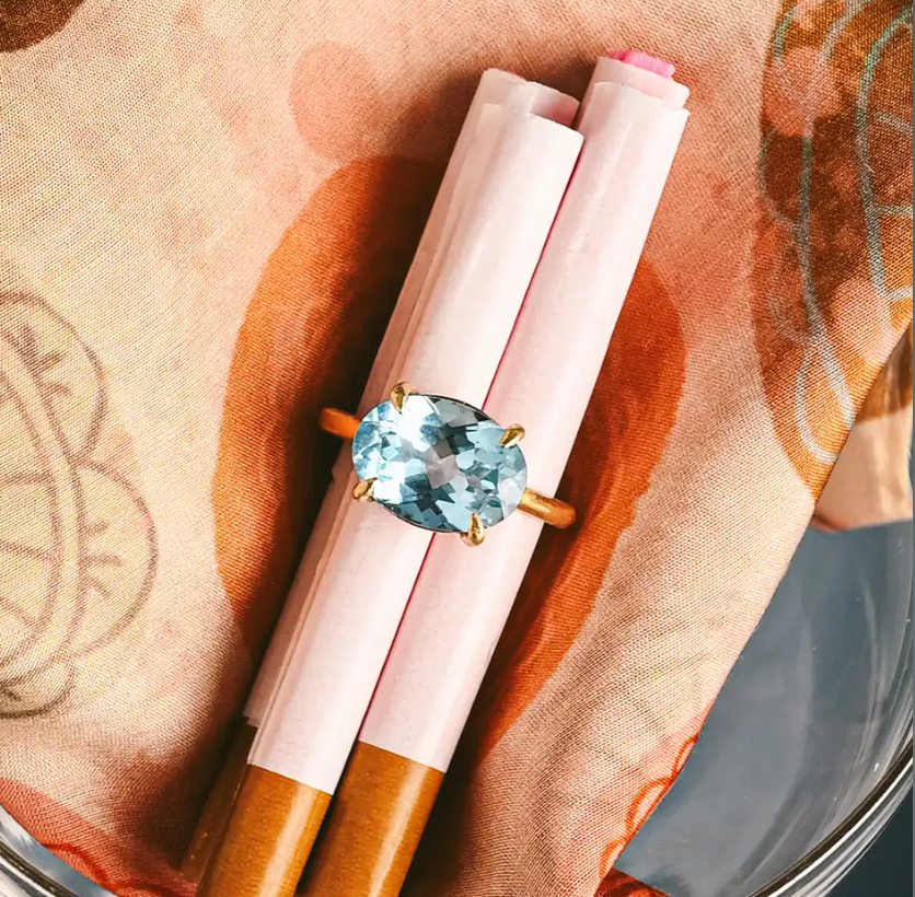 Vida - Blue Topaz Cocktail Ring