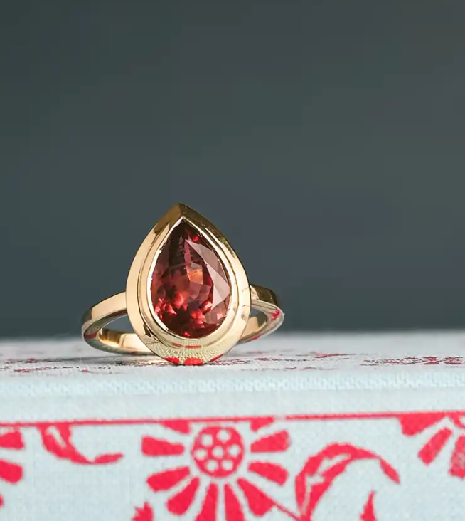 Teardrop Tourmaline Cocktail Ring