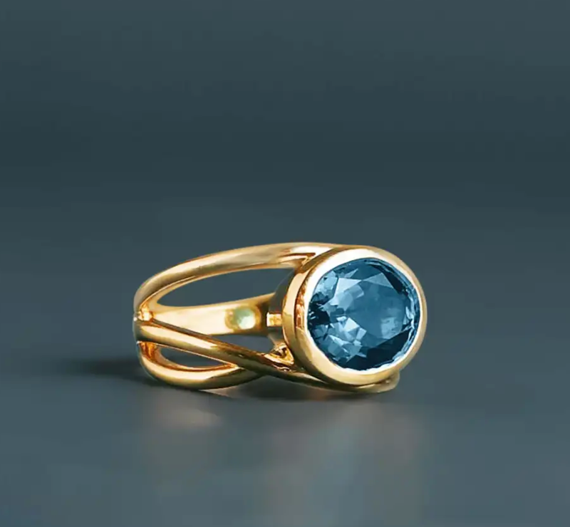 Criss-Cross London Topaz Cocktail Ring